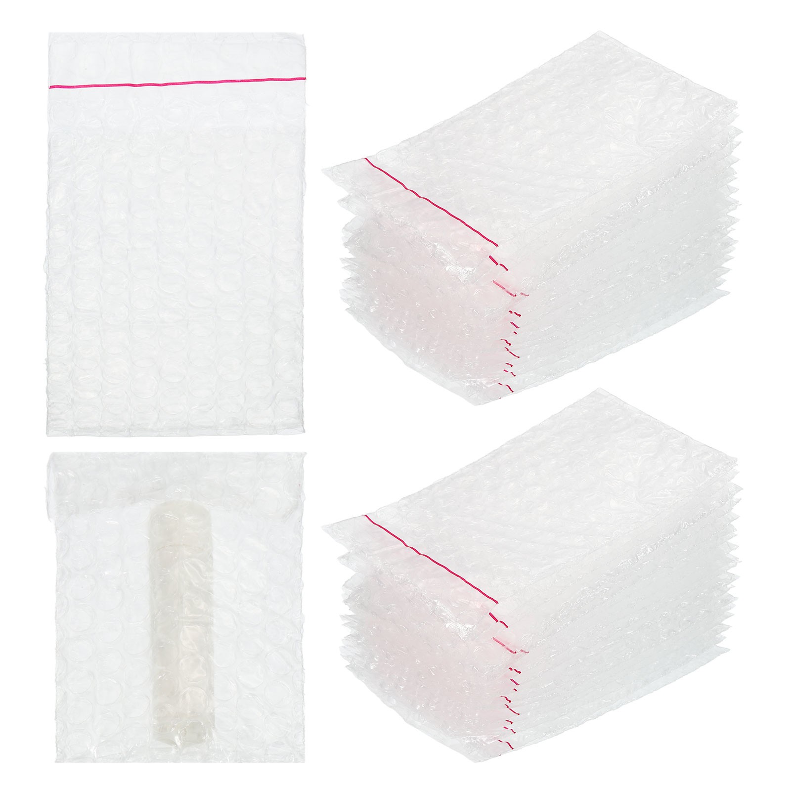Clear Self Sealing Bubble Bags, (3.9x3.9 Inch) (200 Pcs), Bubble Pouches