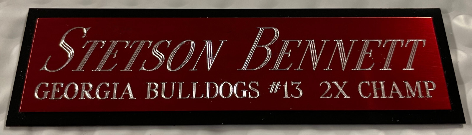 KELEE RINGO GEORGIA NAMEPLATE FOR AUTOGRAPHED SIGNED FOOTBALL-HELMET-JERSEY