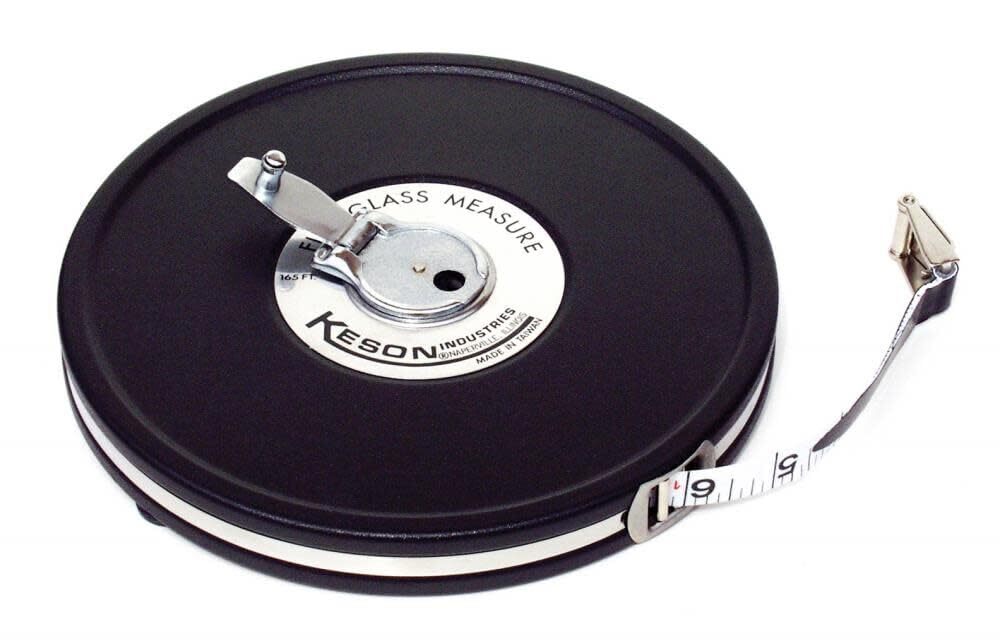 Keson MC18100 Closed Metal Housg Fiberglass Measurg Tape Graduations ft.
