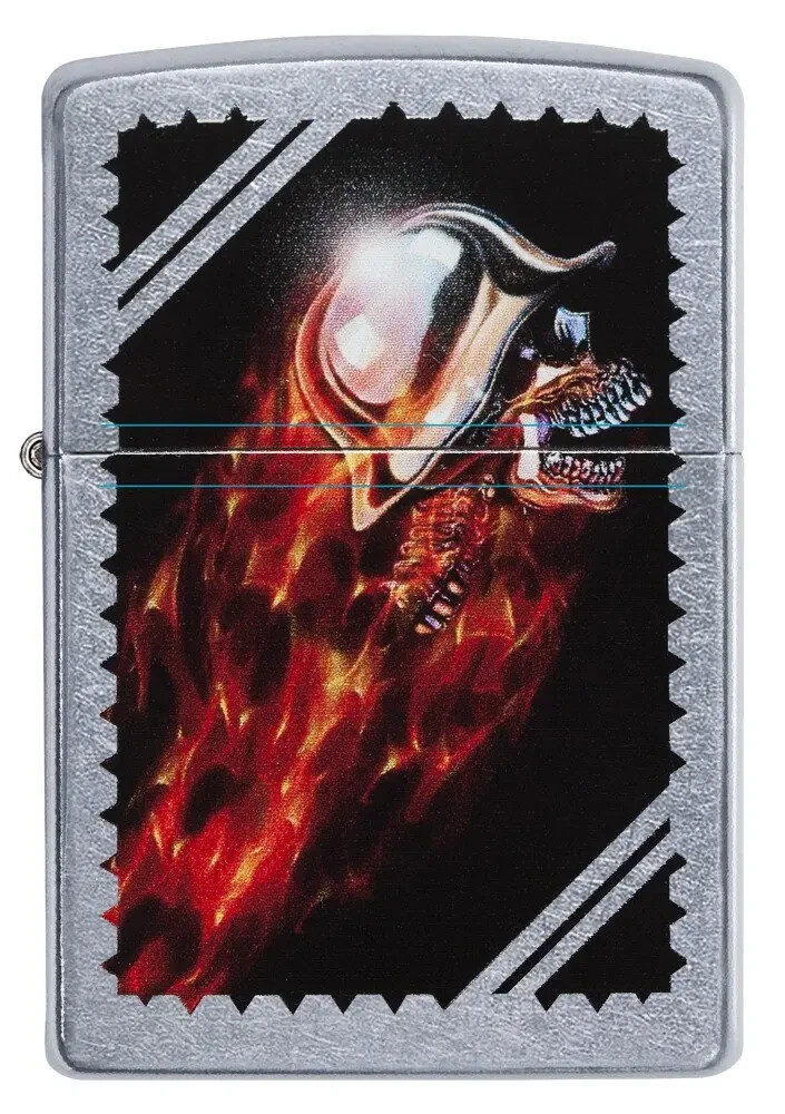 Zippo 29067 Chrome Skull Street Chrome