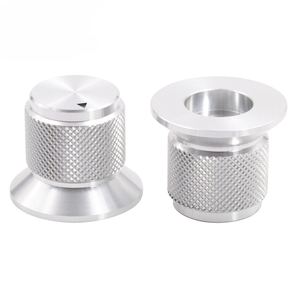 2PCS Aluminum Amplifier CD DAC Potentiometer VOLUME CONTROL   KNOB 30x25mm