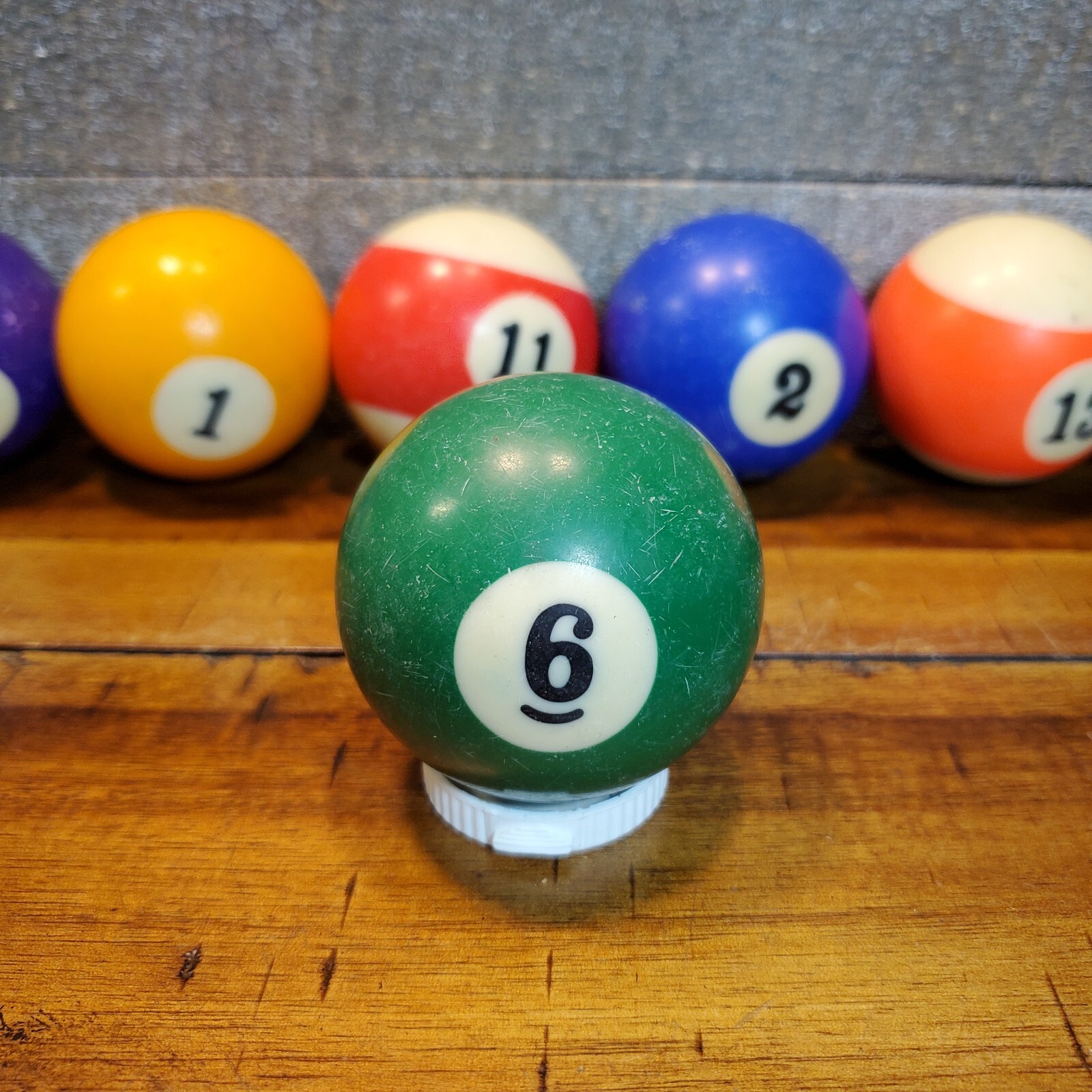 Vintage #6 Green Single Individual Pool Ball Billiard Piece 2 1/4" Replace