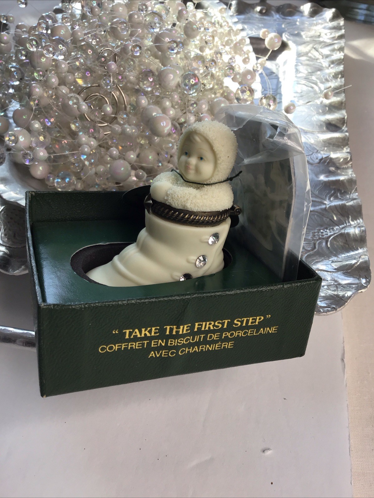 Snowbabies. Take The First Step. Hinged Trinket Box