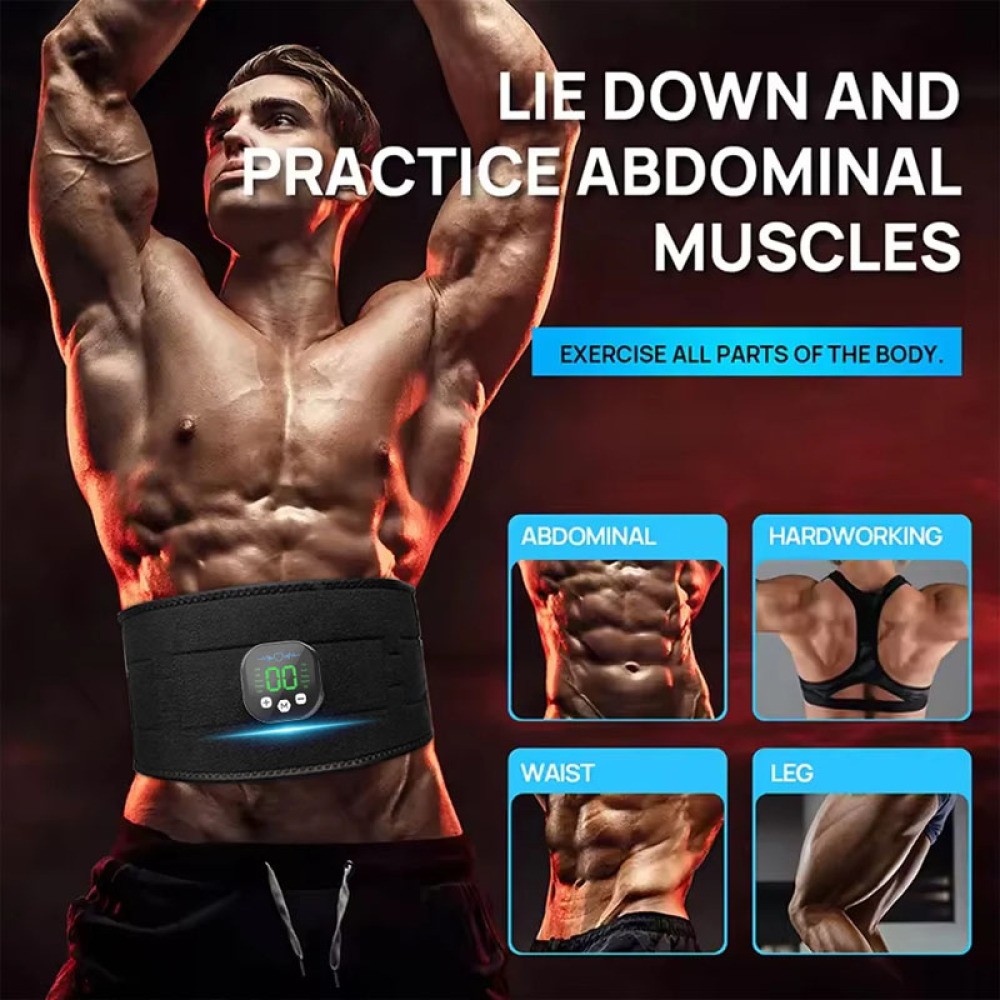 EMS Abdominal Muscle Toning Trainer ABS Stimulator Toner Fitness Binder Gym Belt