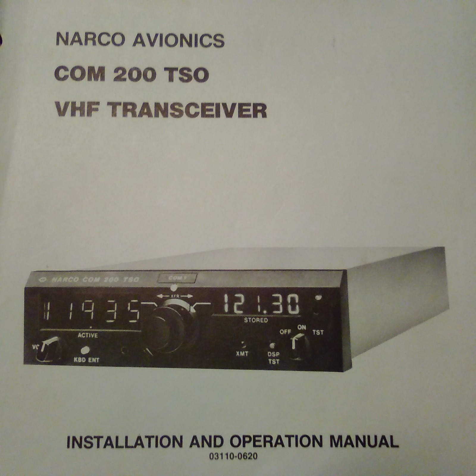 Narco Com 200 TSO Transceiver Install Manual