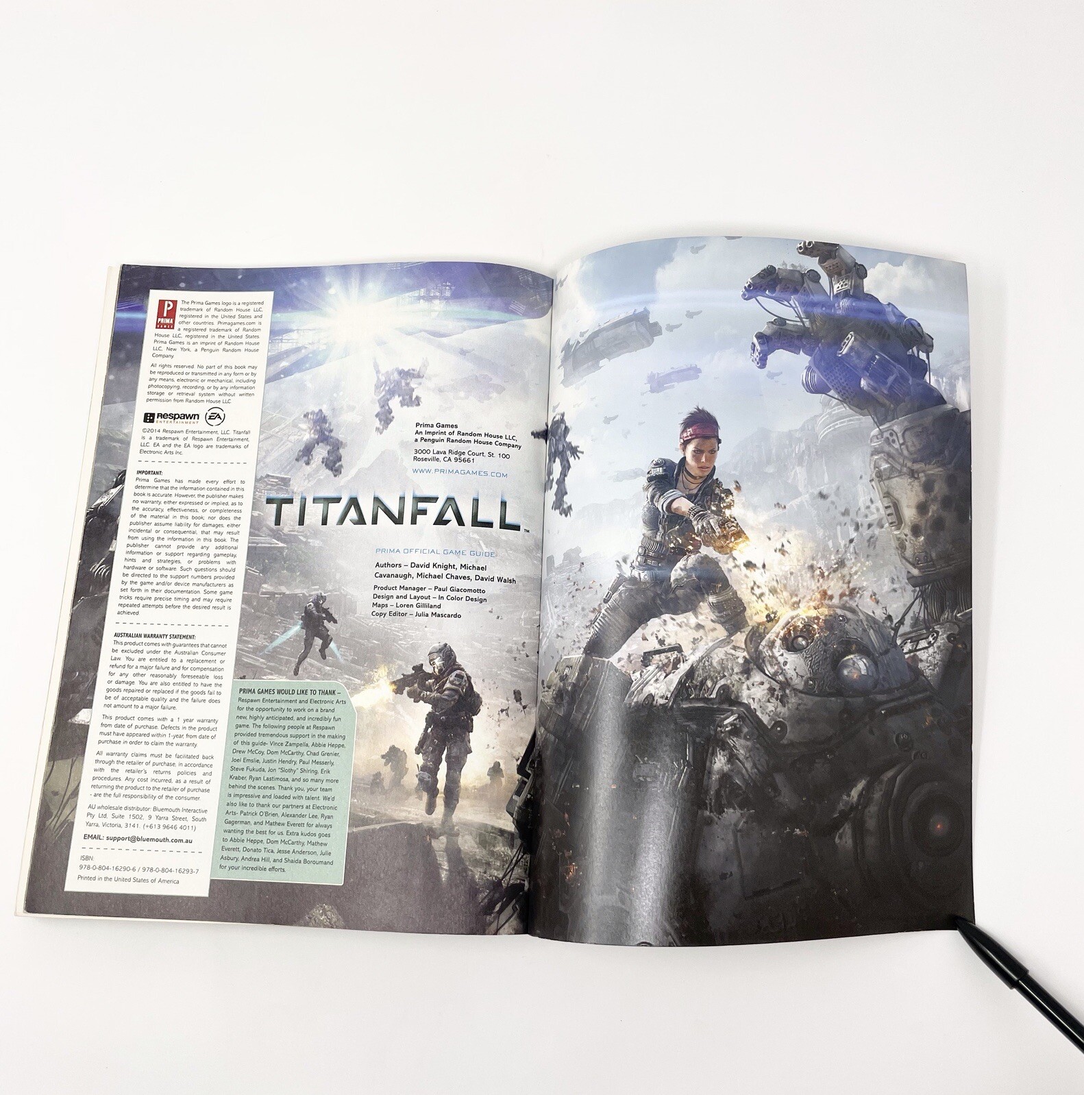 Titanfall Prima Official Game Guide Respawn Entertainment Paperback EA