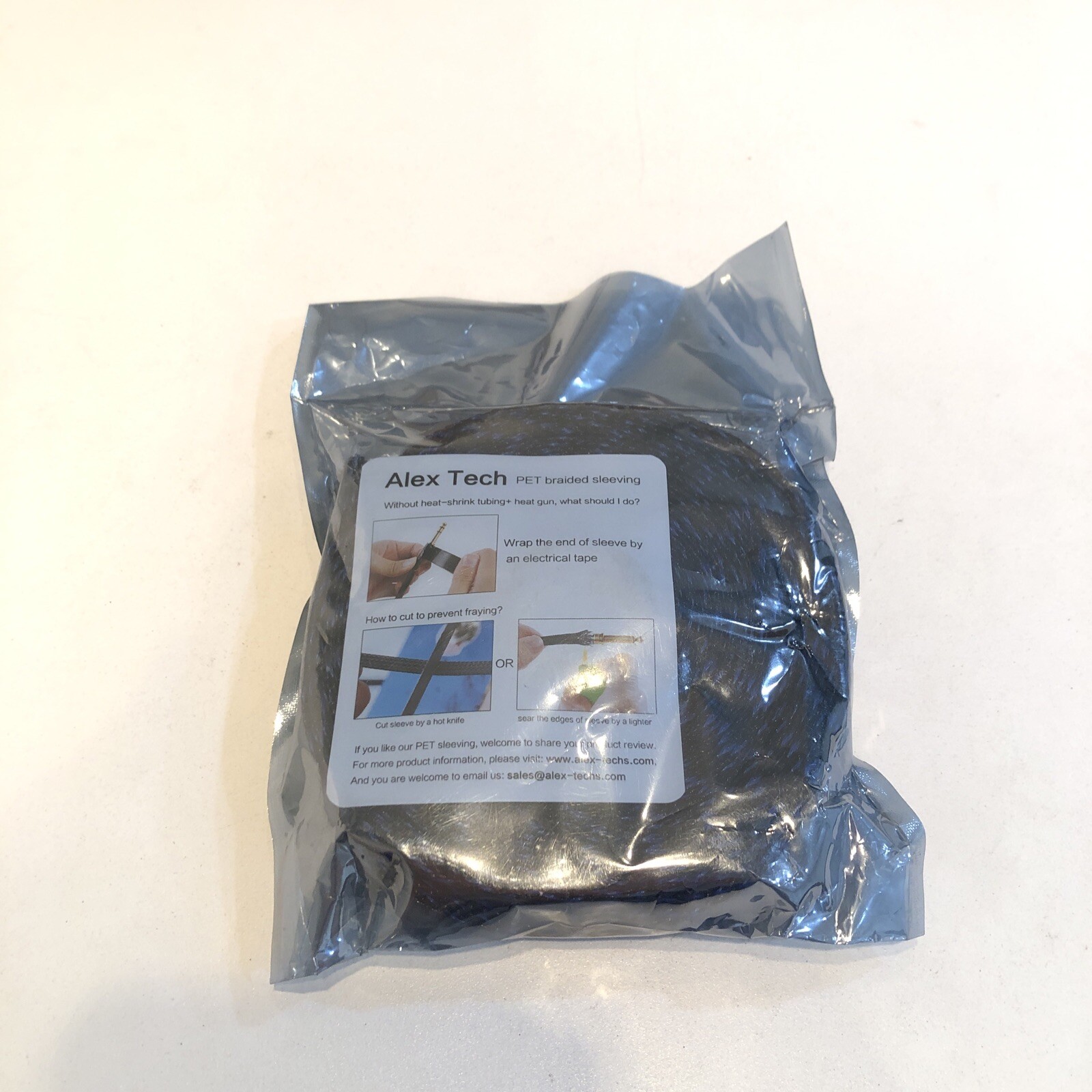 Alex Tech PET Braided Cable Sleeving Blue