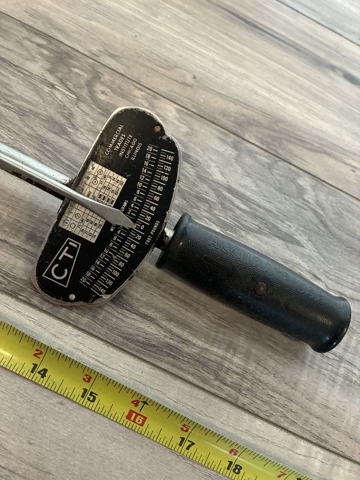 vintage CTI torque wrench half inch drive commercial