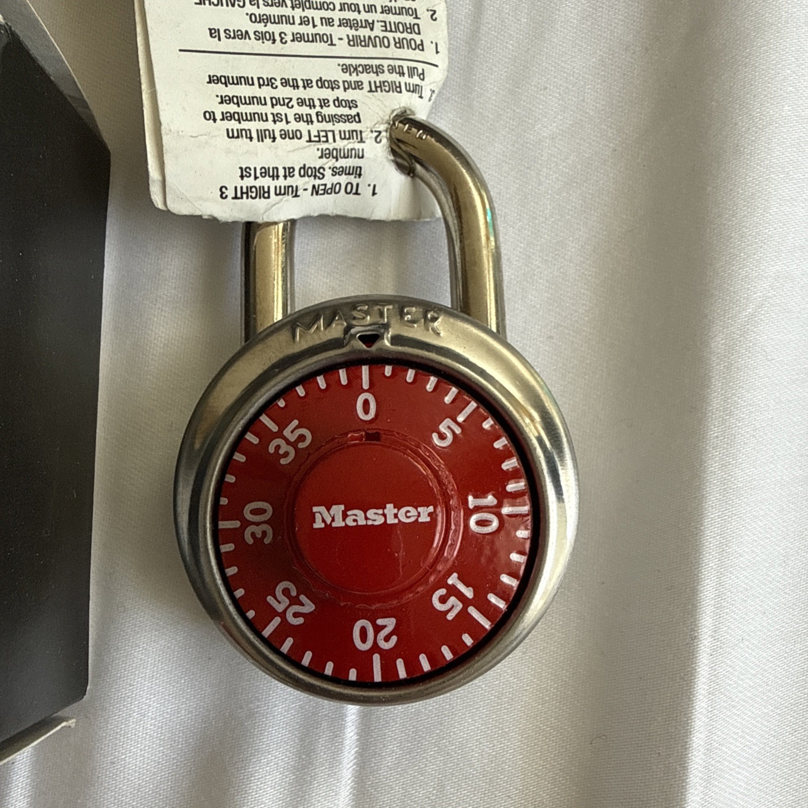 Master Lock RED Combination Padlock, Red Dial
