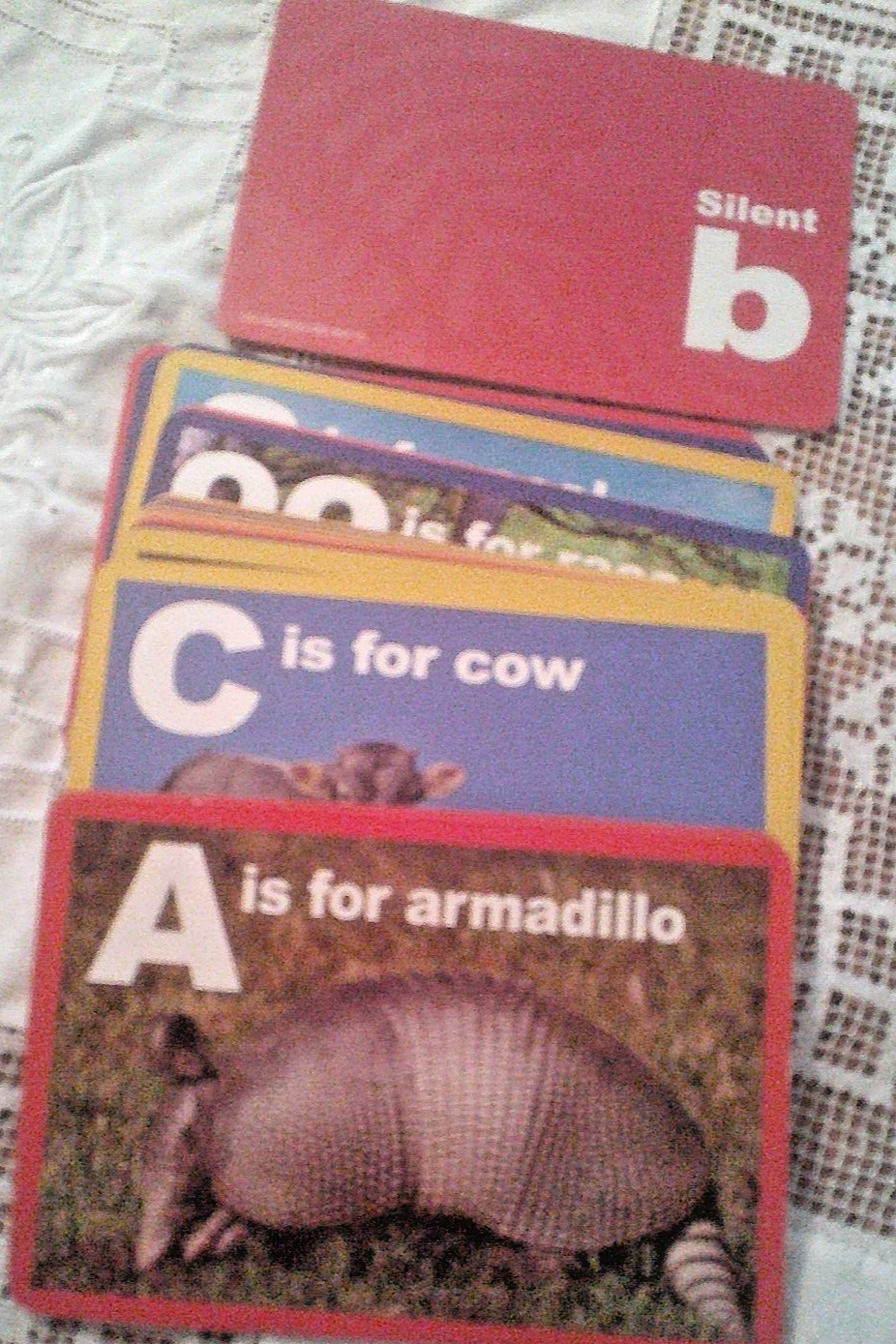 Alphabet Flash Cards Complete Animals Letters Learning Jumbo