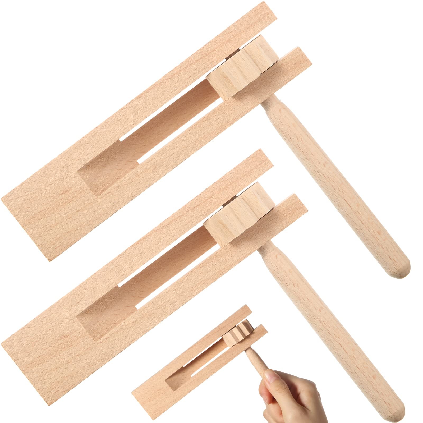 Boao 2 Packs Wooden Ratchet Noise Makers Traditional Mexican Matraca...