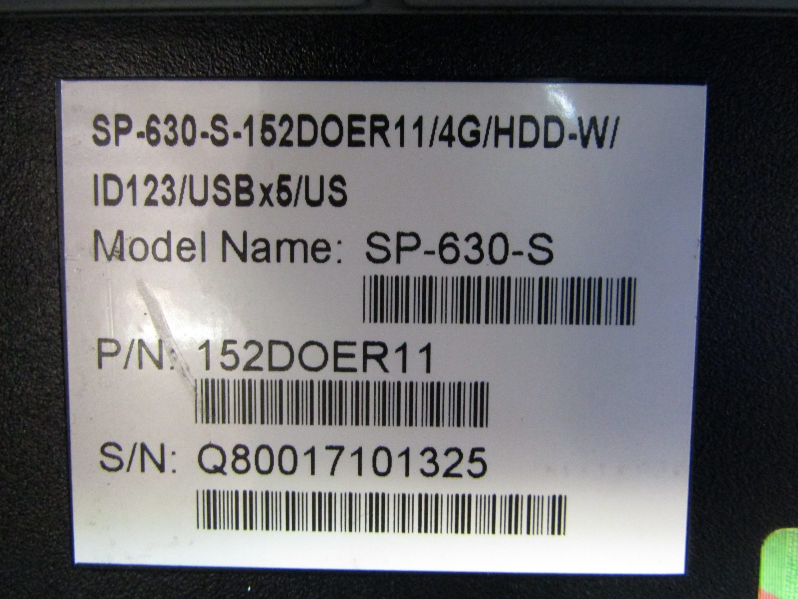 Partner SP-630-S POS Touch Terminal POS