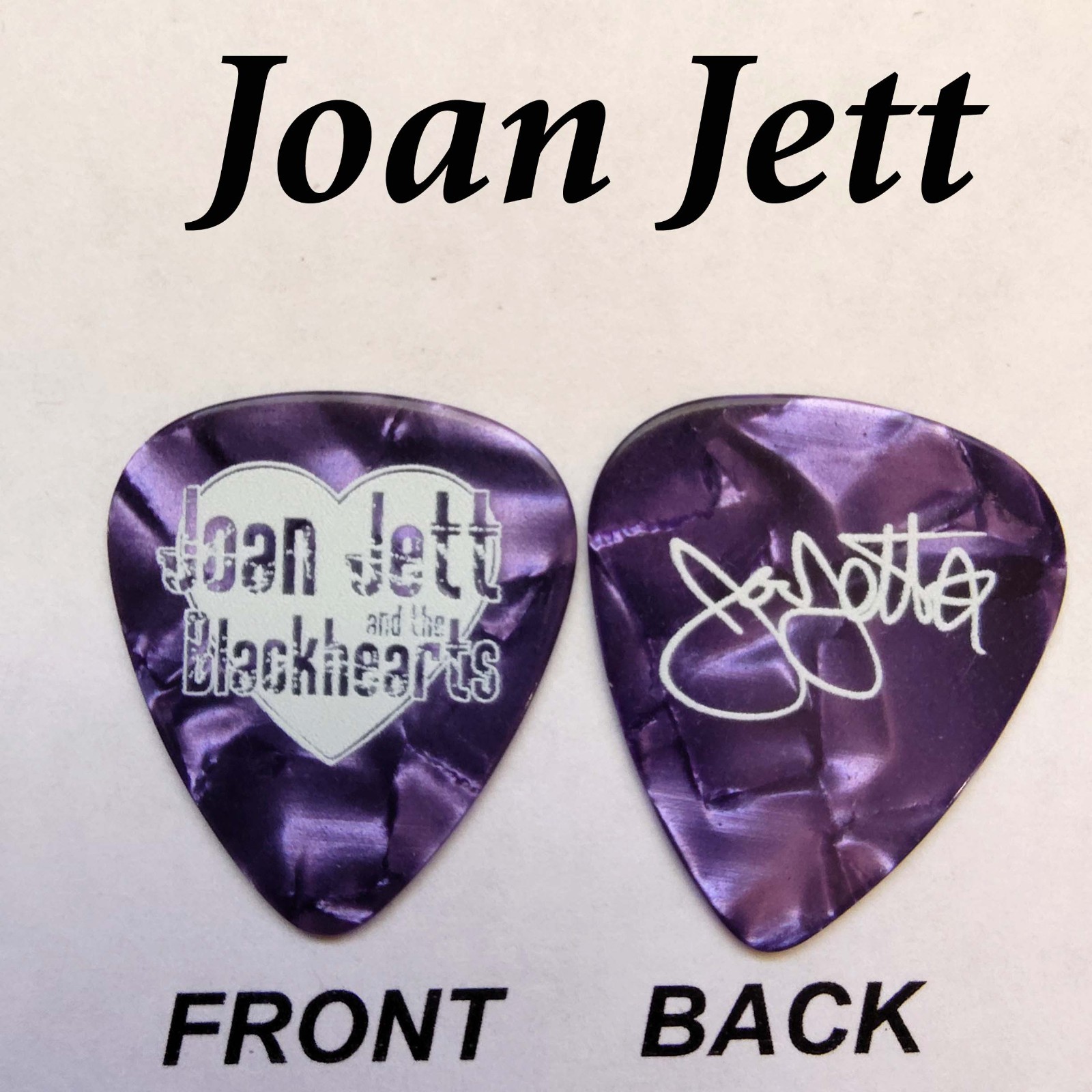 1 Joan Jett Classic hard Rock band double sided signature guitar pick (Q-i12)