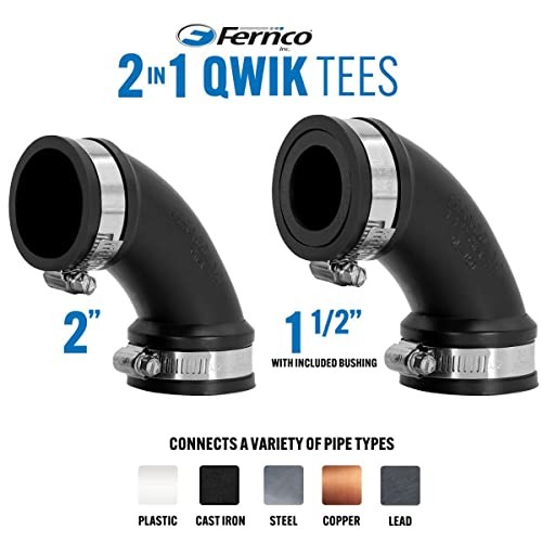 2" Flexible PVC 90-Degree Elbow Includes Optional 1.5" Reducer Bushing for