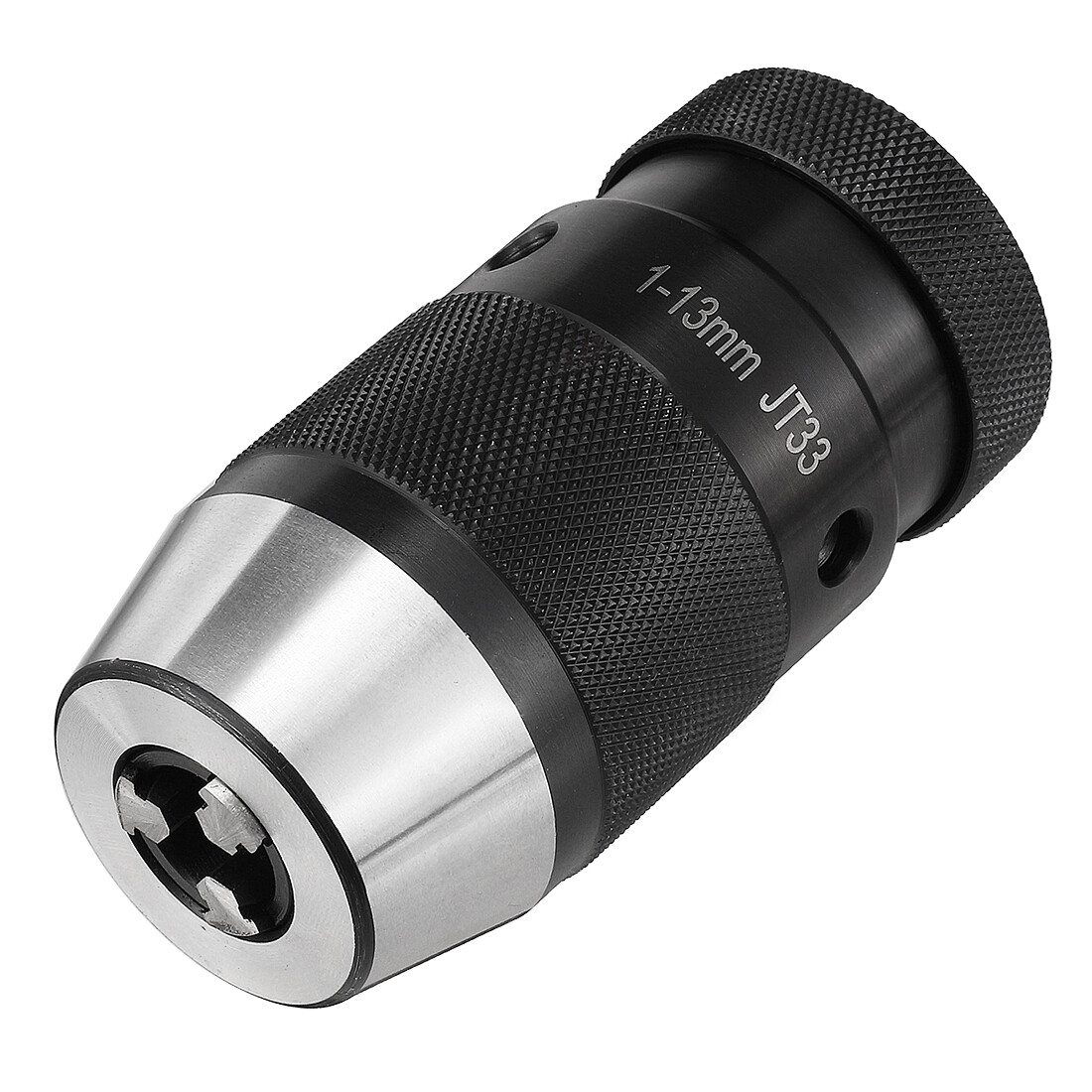 3/76"-1/2" Keyless Drill Chuck JT33 Taper Mount Adjustable 1mm-13mm 3 Jaw