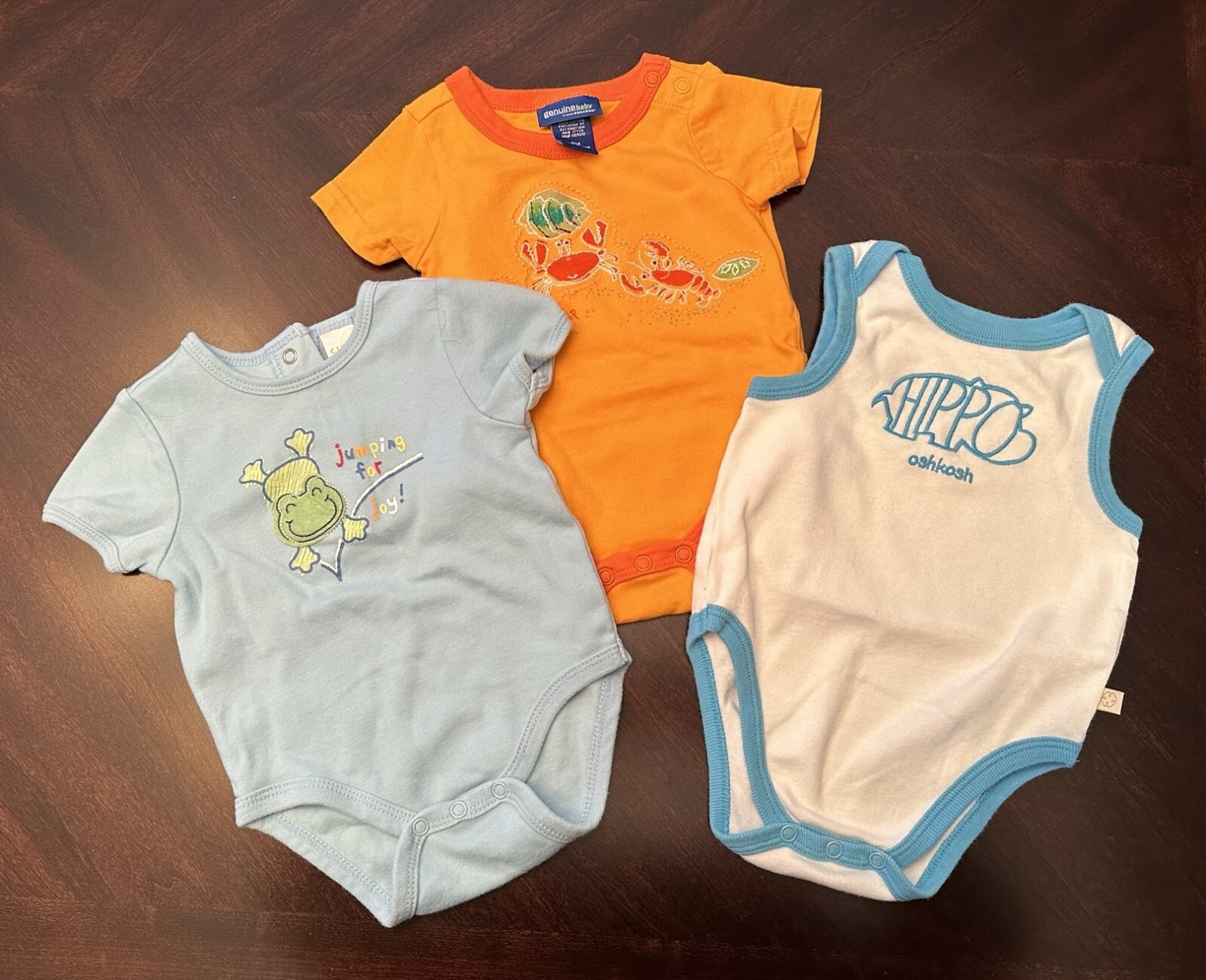 EUC Infant Boys Onezies (3) Size 3-6 Months
