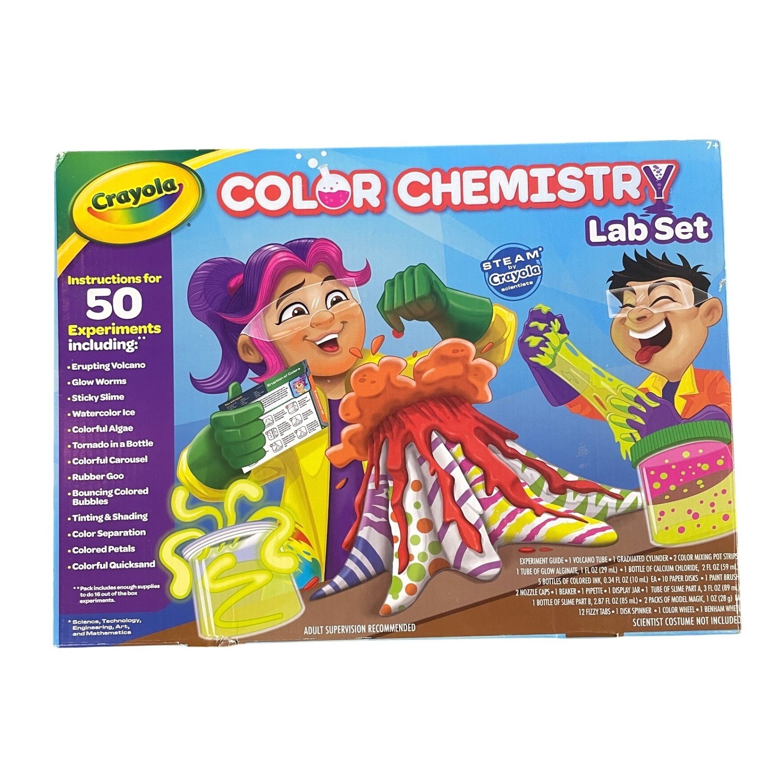 Crayola Color Chemistry Lab Set STEAM Science Experiments Kit Kids Ages 7+ Toy