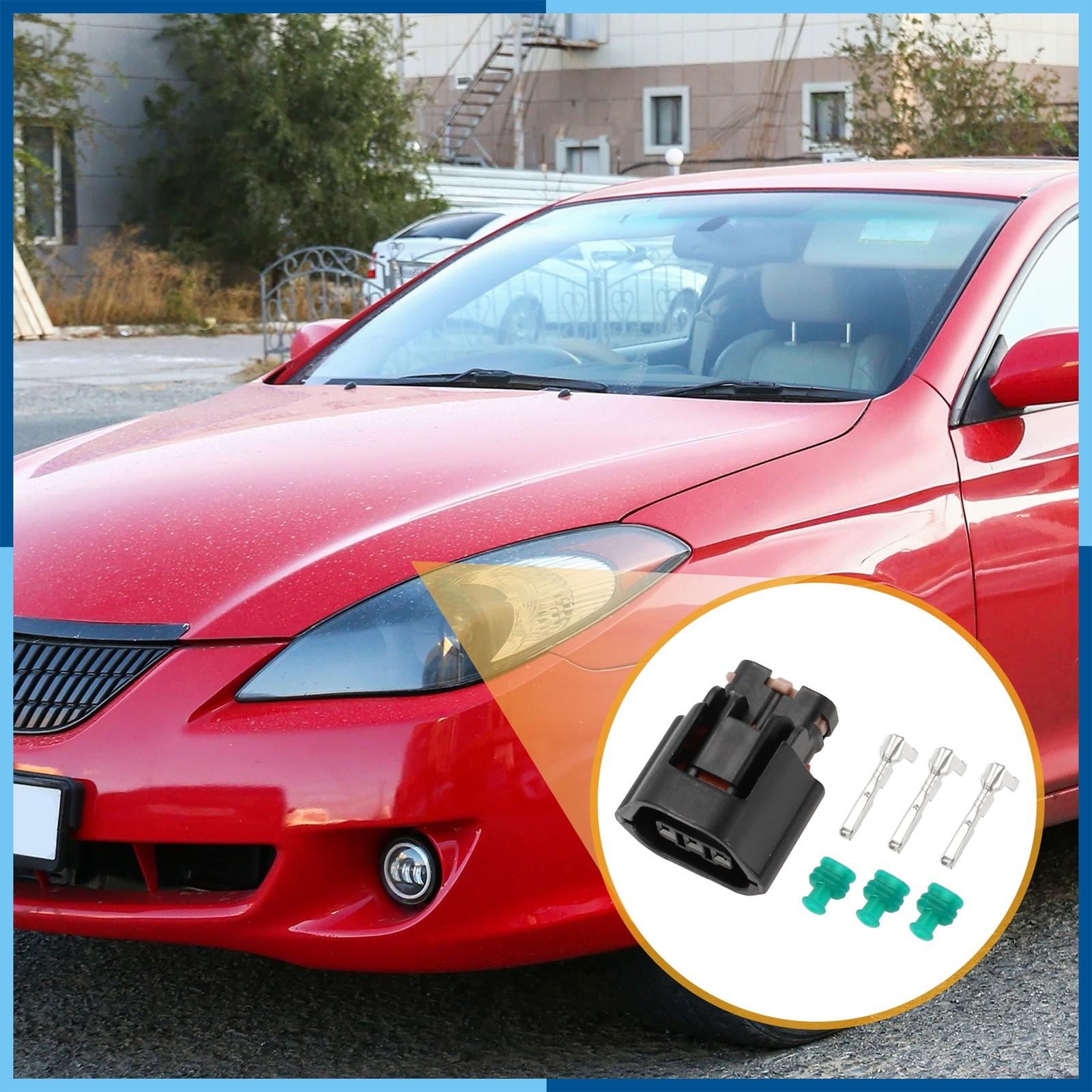 3Pin Crank Cam Speed Sensor Connector Plug for Mitsubishi Evo 1 Set