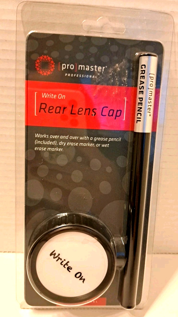 ProMaster Professional "Write On" Rear Lens Cap for Sony E & Grease Pencil