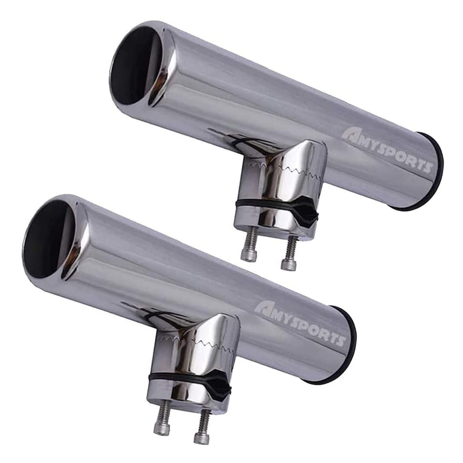 AMYSPORTS Rail Mount Rod Clamp Holders Boat Clamp Holders Rod Stainless Steel...