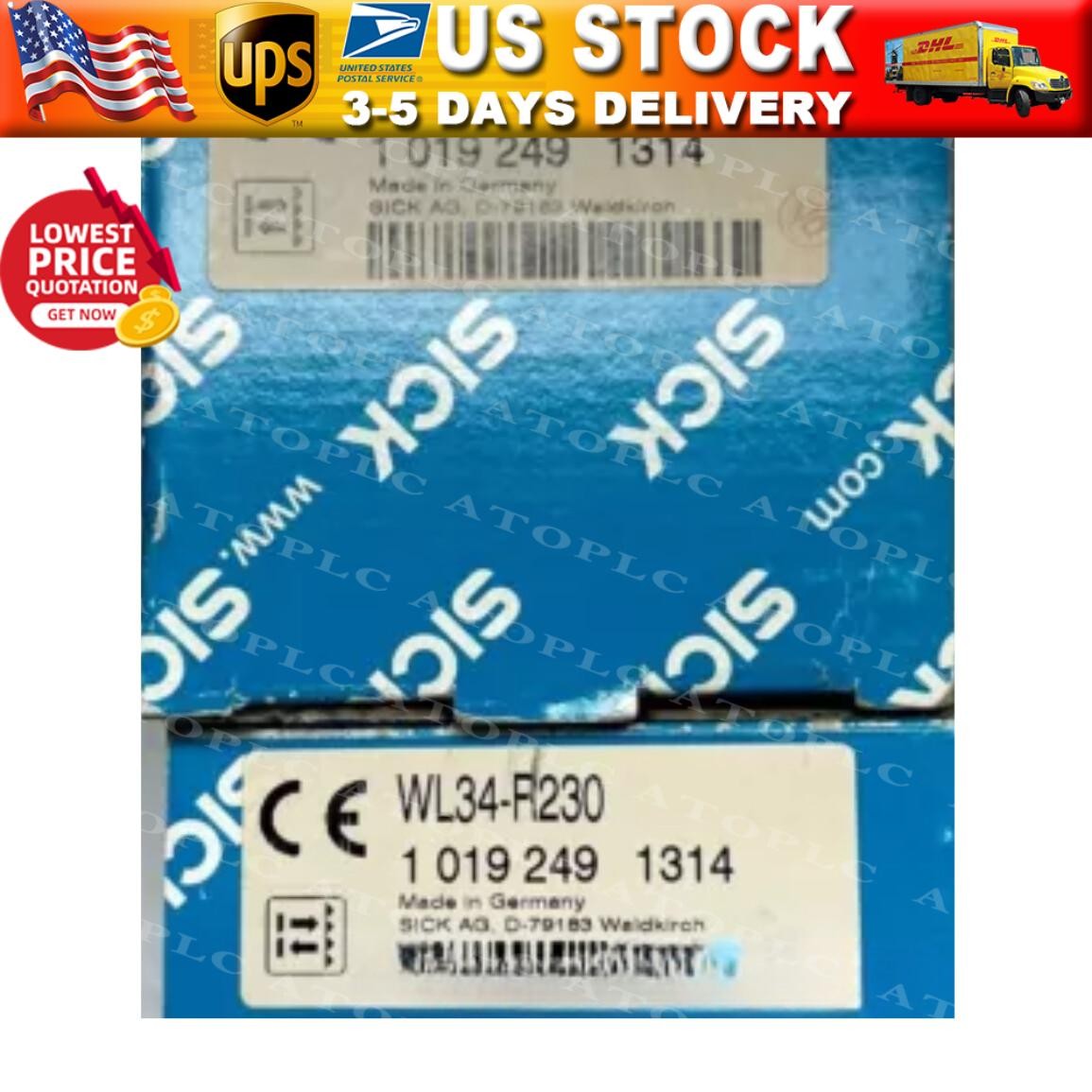 New SICK WL34-R230 1019249 WL34R230 Photoelectric Sensor Switch Replace