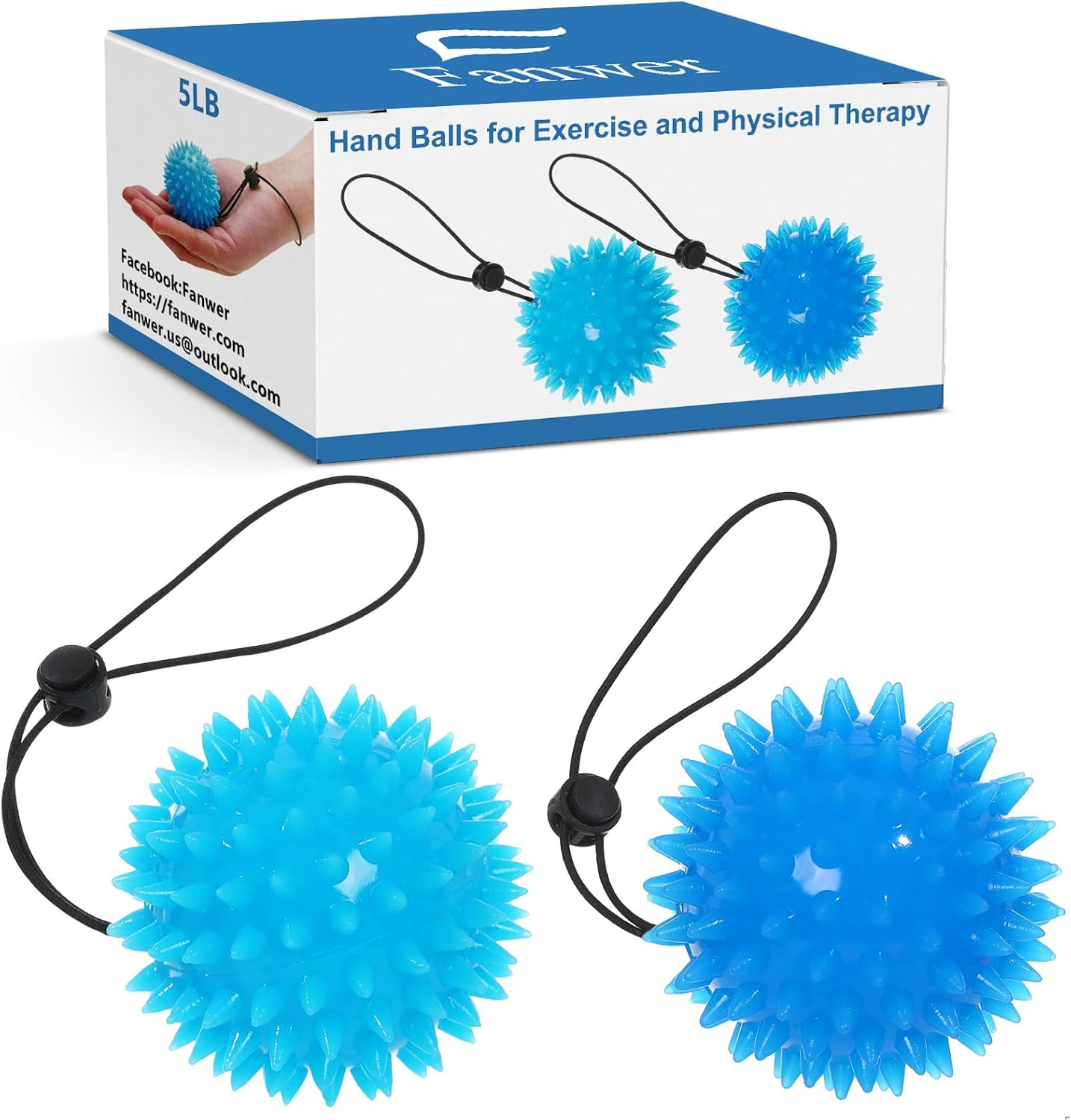 Hand Therapy Balls Set for Grip Strength, Squeeze Exercise, Hand Recovery 2 Pack