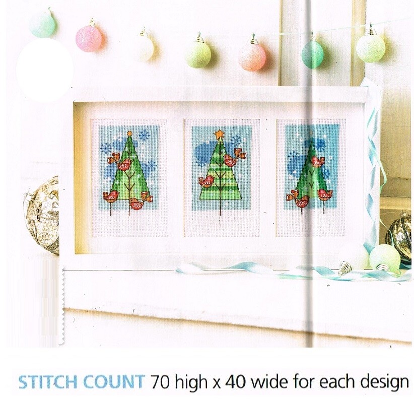 TRIO OF TREES  CROSS STITCH  PATTERN ONLY    EQ - RPW