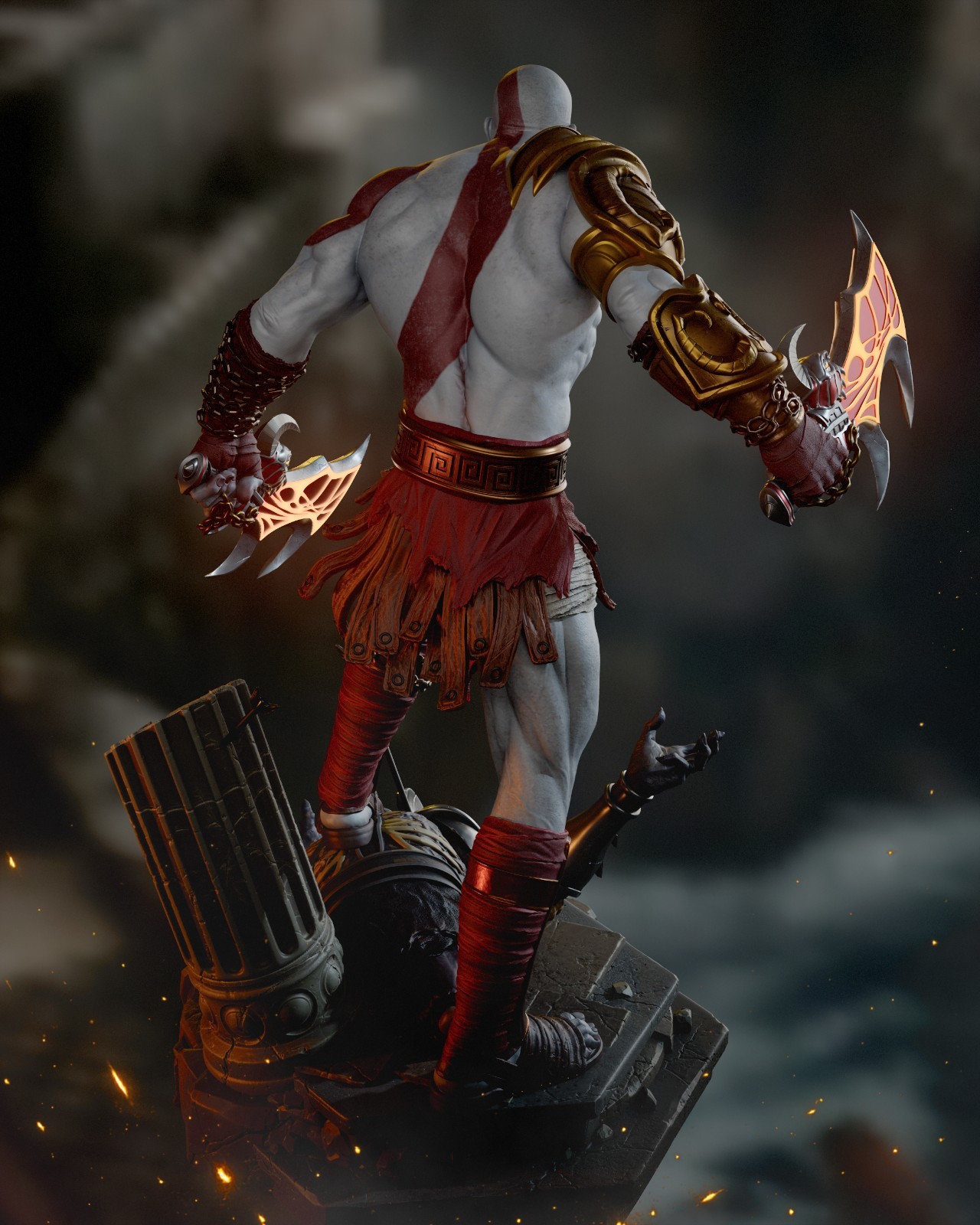 Kratos (1) 1/12 Unpainted 3D Printed resin model kit CA3d