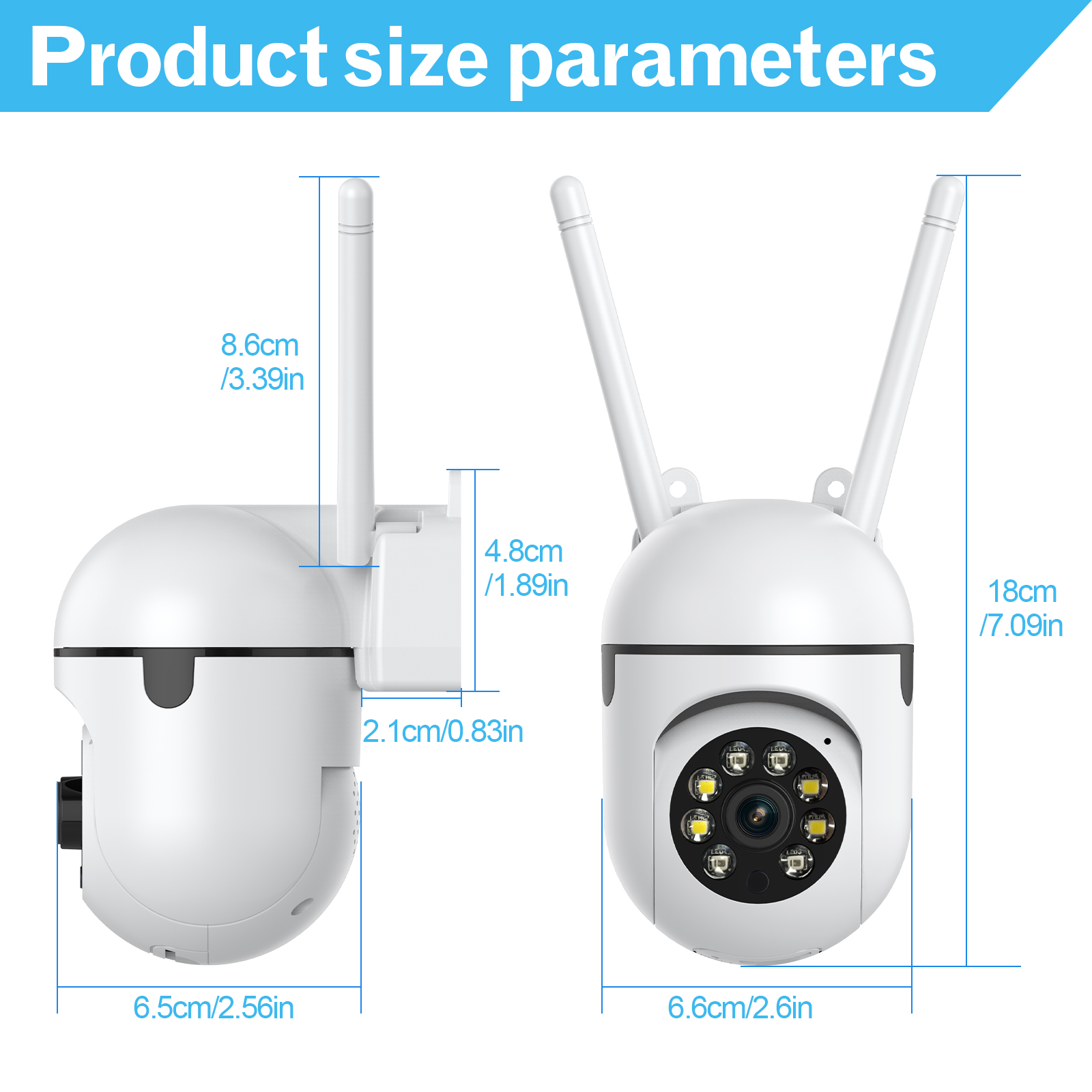 Security Camera System Outdoor Indoor Home Wireless Wifi Night Camera HD Cam-