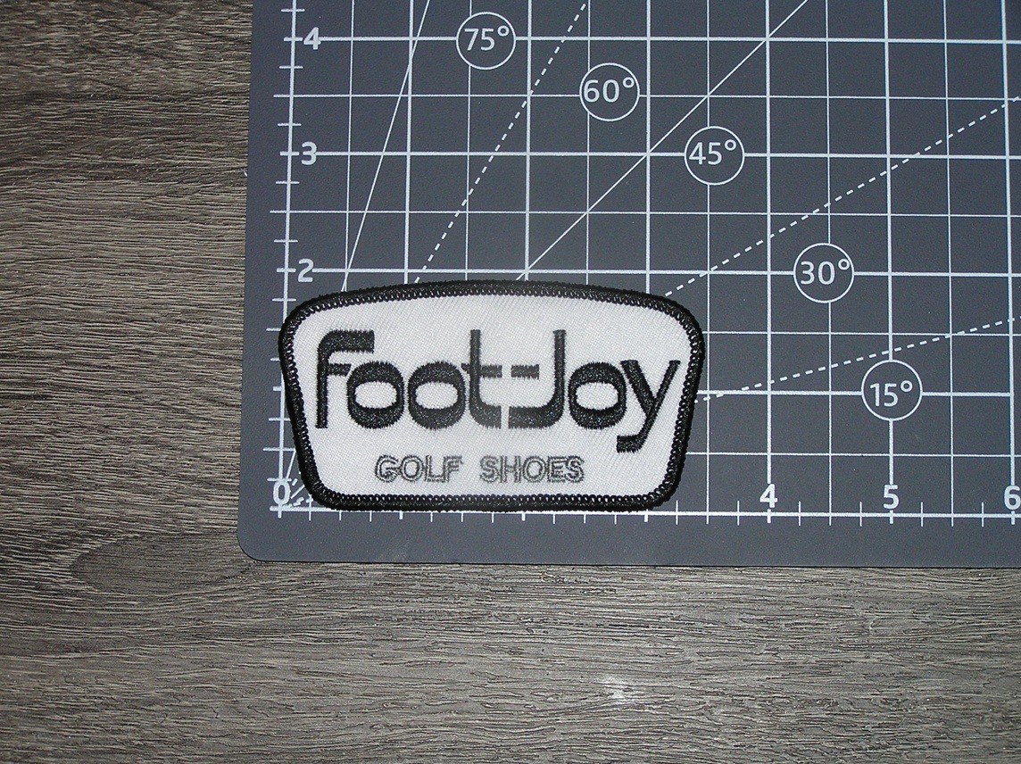 Pro Golf Black/White/Grey Embroidered Iron On Patch 3.5" x 2"