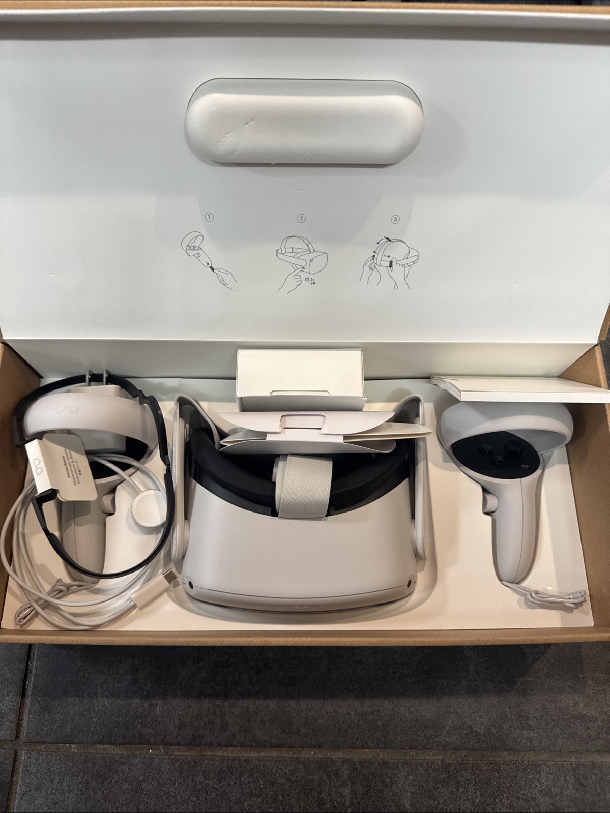 Meta Oculus Quest 2 All-in-One VR Headset with Controllers White