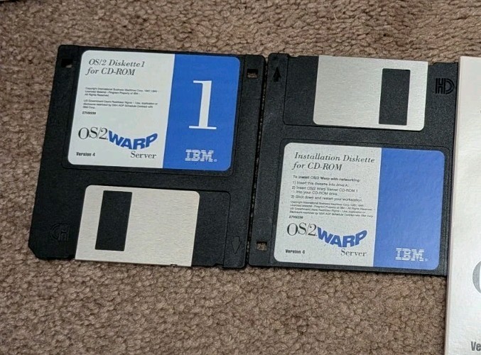 IBM OS/2 Warp Server Advanced Version 4 - VERY RARE - Complete in Box & Manuals