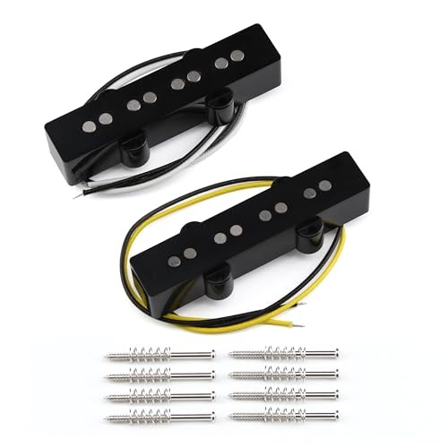 FLEOR Alnico 5 Jazz Bass Pickup Set (Neck Bridge 4 String) - Fender Jazz Bass
