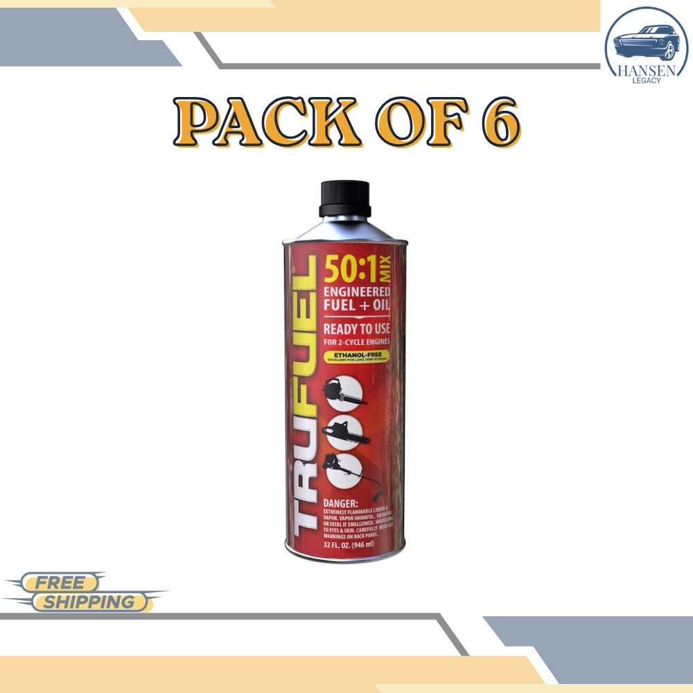 TruFuel Ethanol-Free 2-Cycle 50:1 Engineered Fuel and Oil 32 oz - Pack of 6