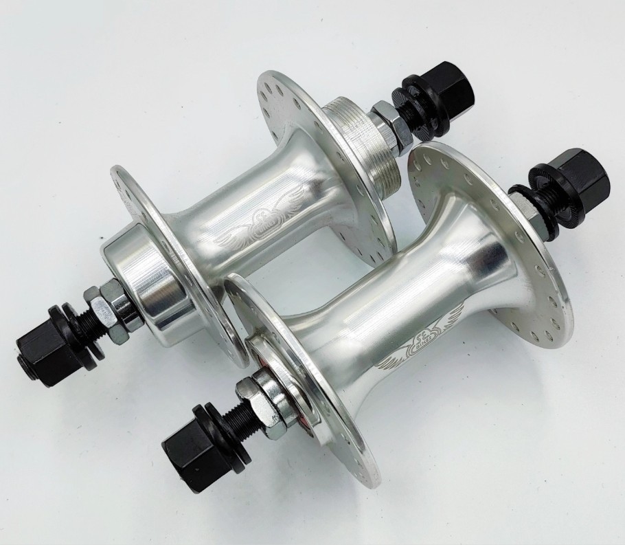 Vintage SE bike BMX Front & Rear hub set bmx Bearing 36 Hole 3/8 axle Silver