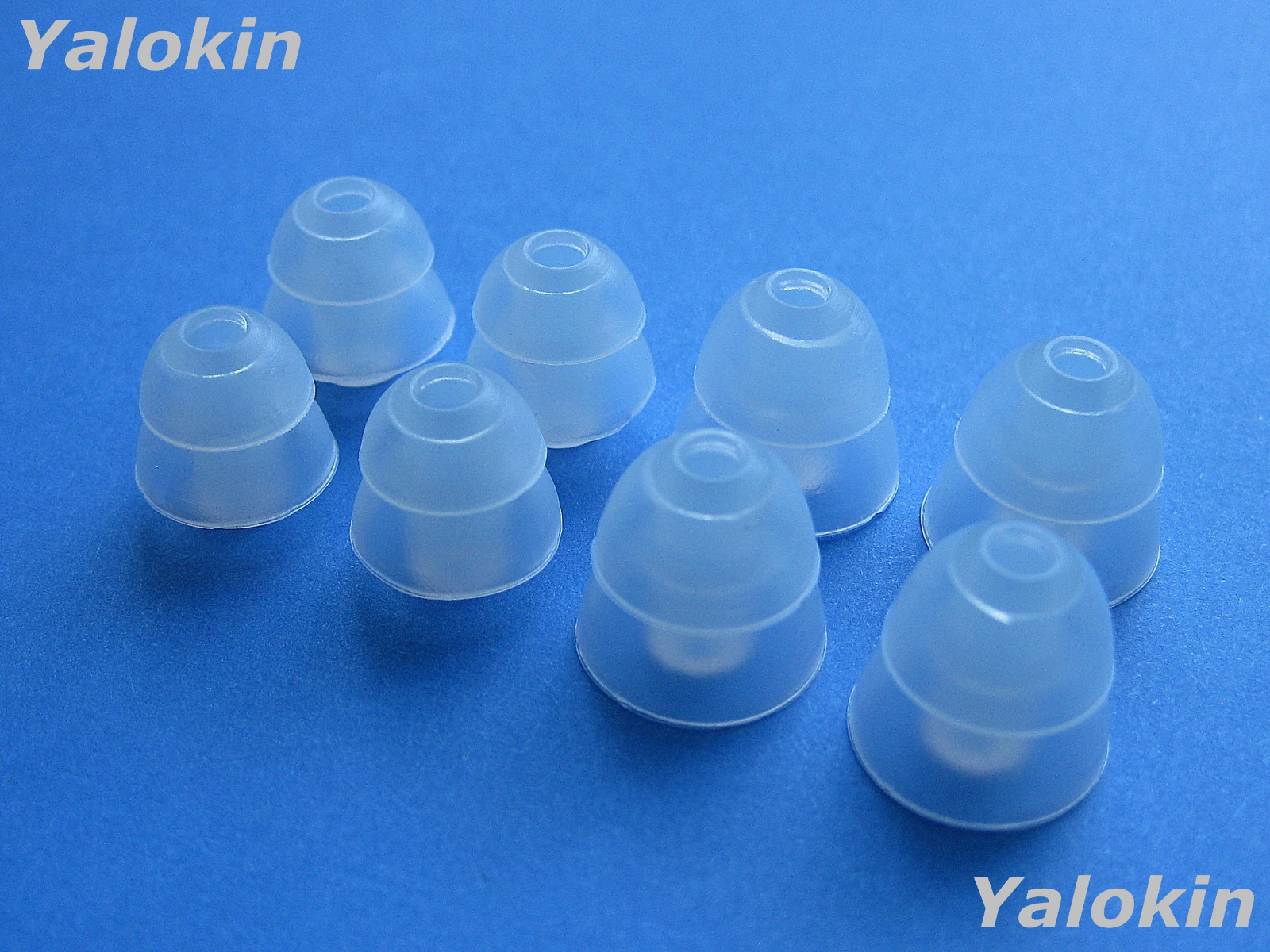 4 S / 4 L Clear Double Flange Replacement Eartips for Etymotic ER3 ER2 SE XR