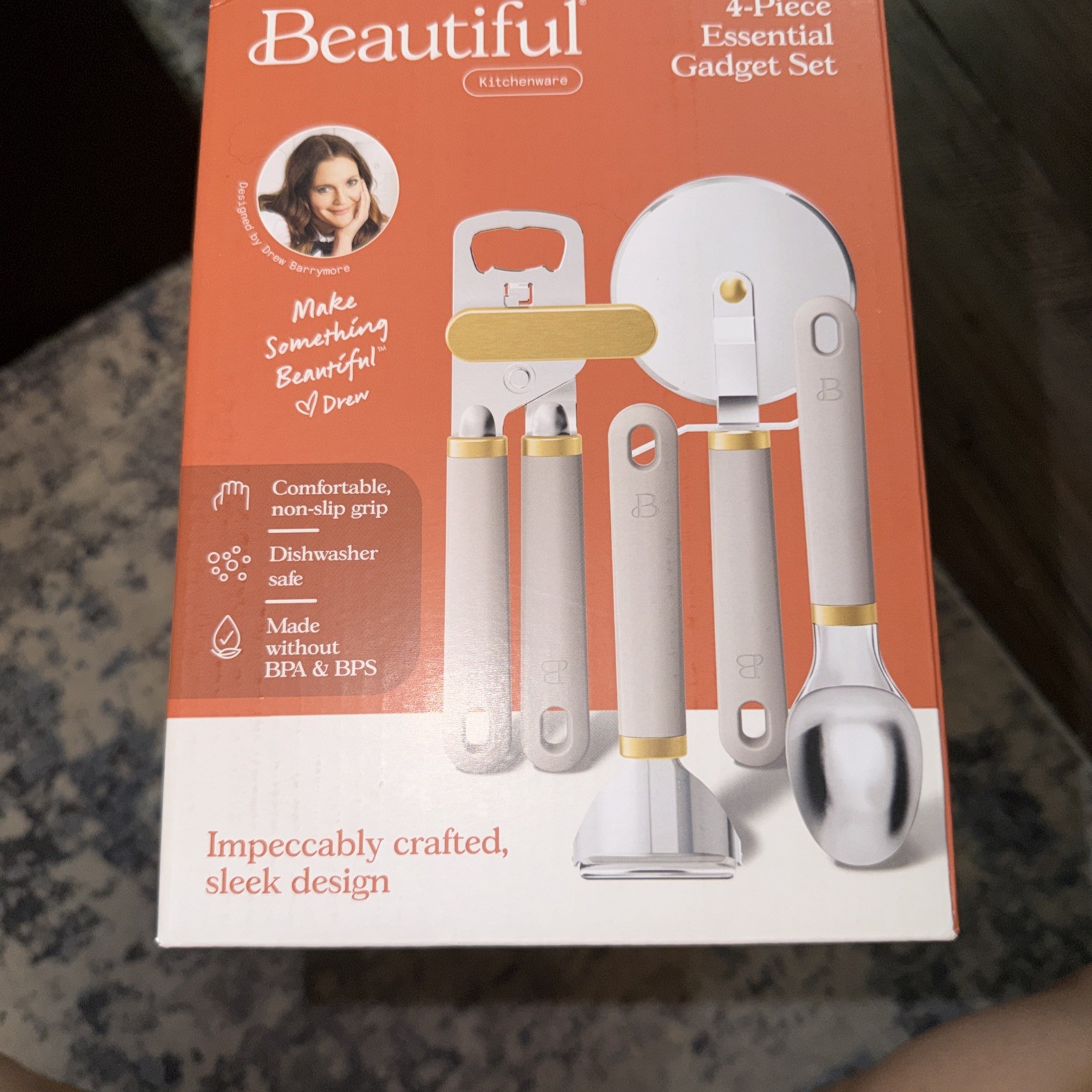 4-Piece Essentials Gadget Set, Porcini Taupe by Drew Barrymore