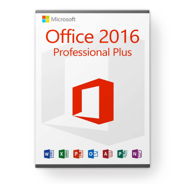 Microsoft Office 2016 Pro Plus | Lifetime License | DVD + Key Card | 1 PC | Win