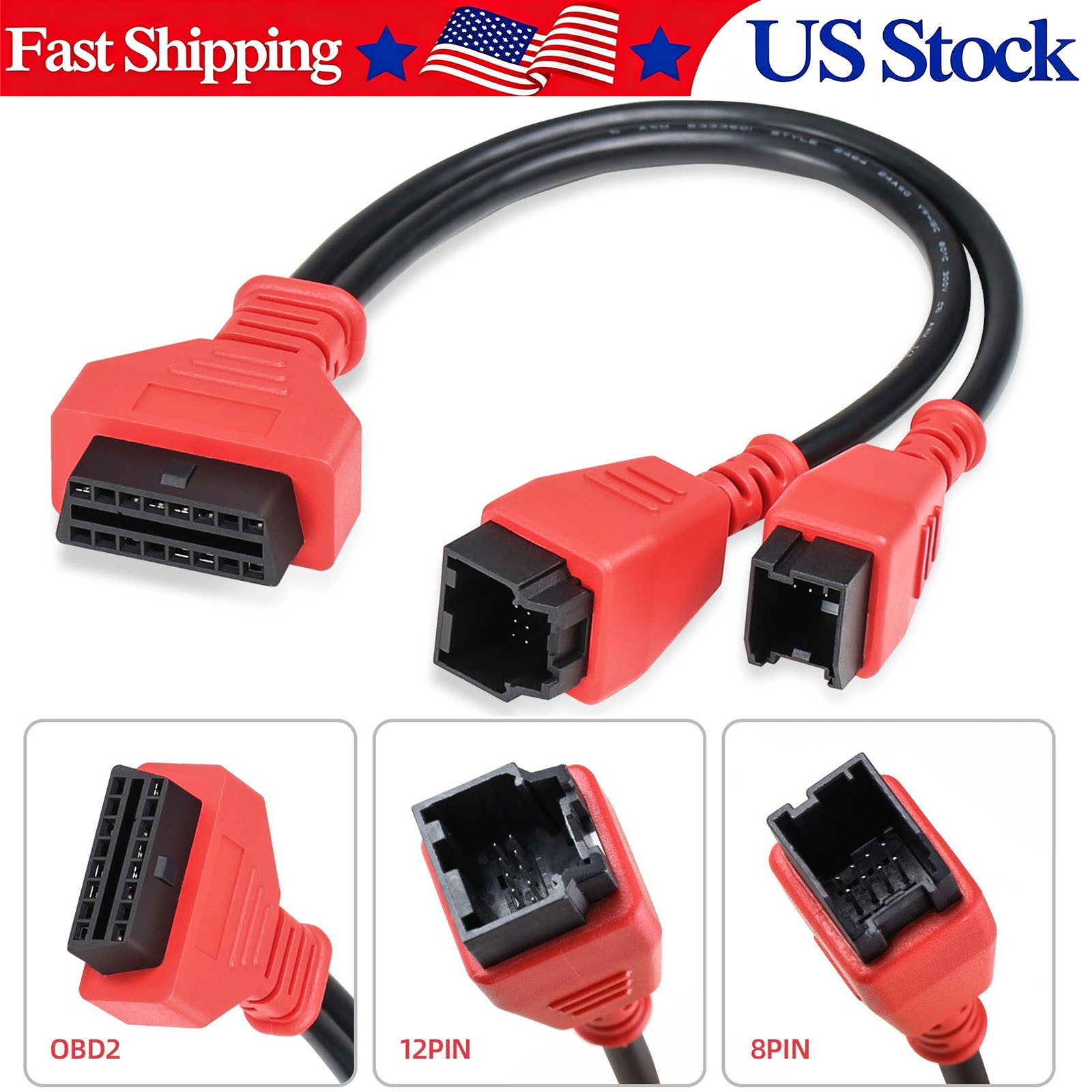 FCA 12 + 8 Cable Adaptor Cable for Chrysler/Dodge Car SE-CUrity Gateway Module