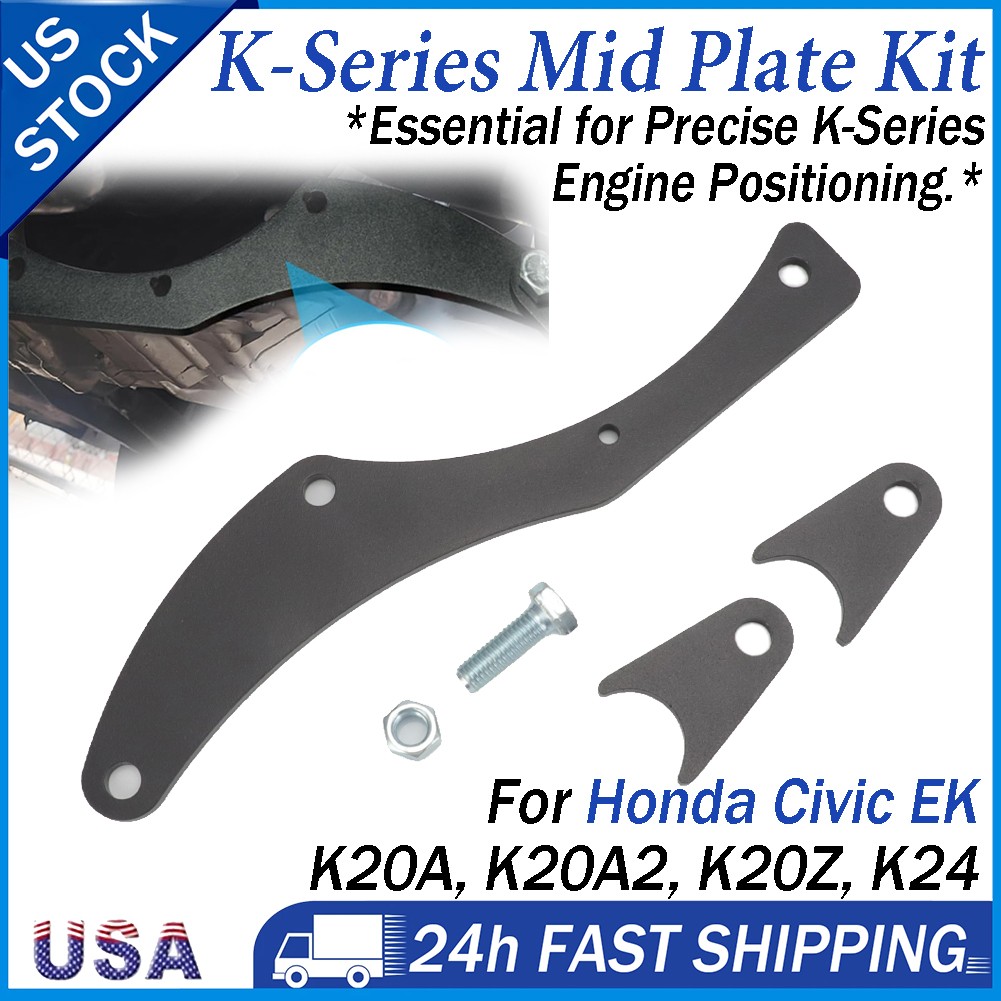 K20 K24 K-Series Mid Plate For Honda Civic EK K-Swap Engine Mount Conversion Kit