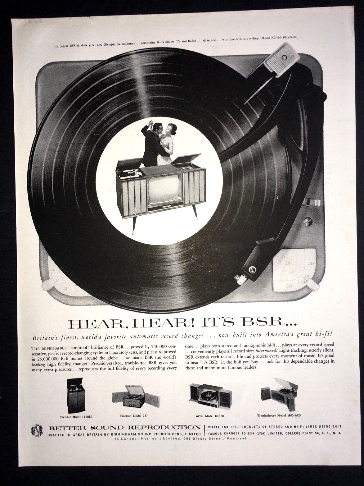 Life Magazine Ad BETTER SOUND REPRODUCTION 1960 Ad