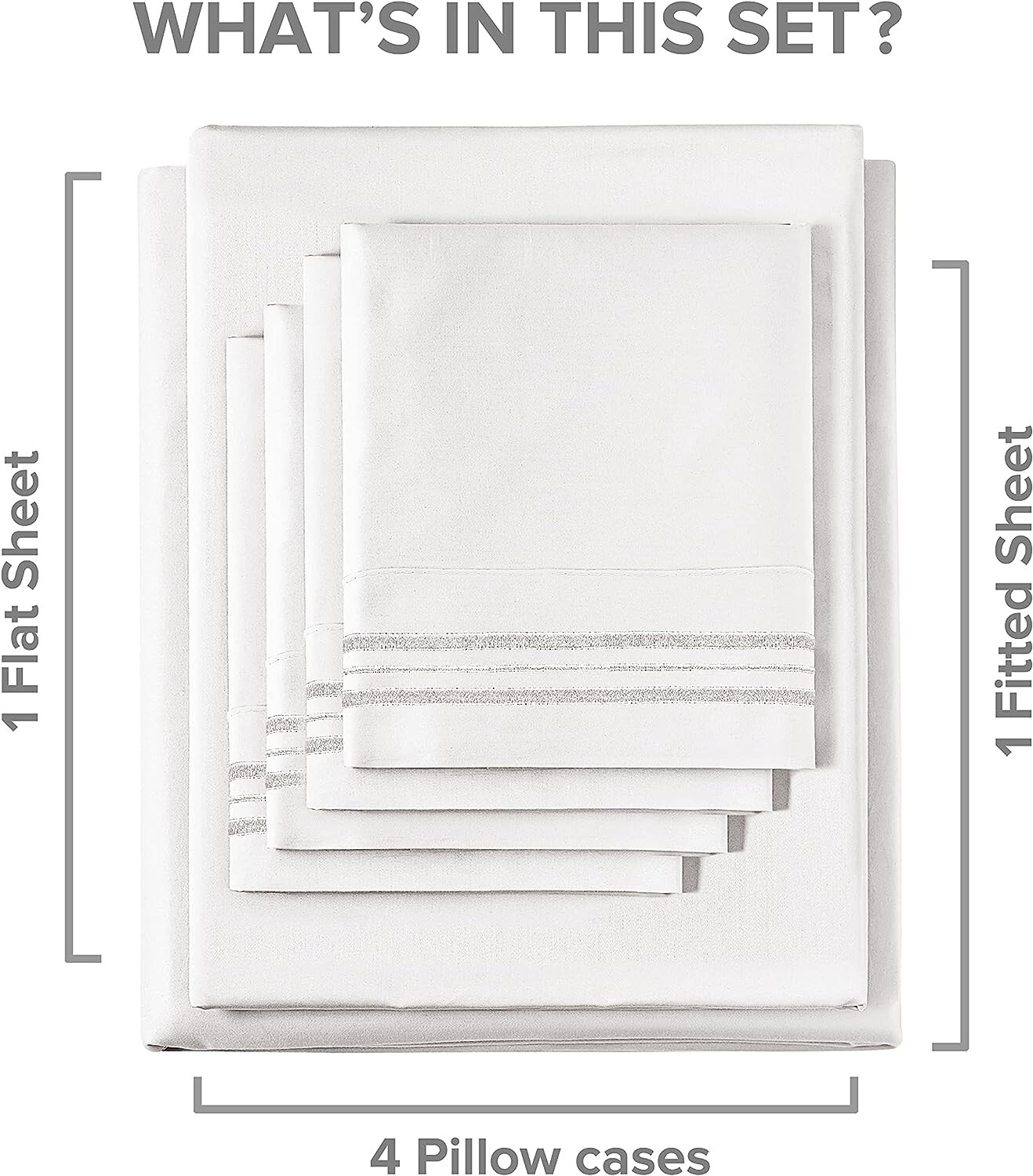 Queen Size Sheet Set - Extra Soft Microfiber - Deep Pockets - Cooling