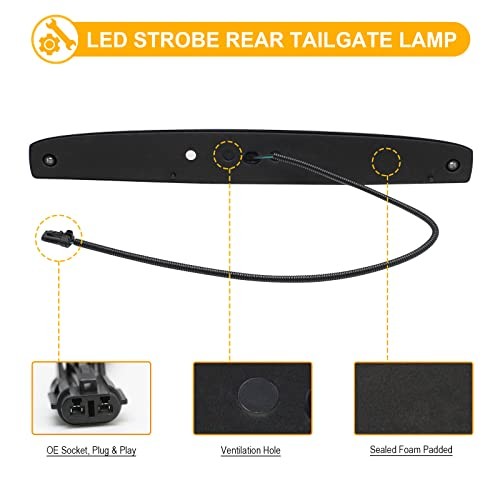 LED Rear Tailgate Light Compatible A1, Ram 2500 3500 (2003-2006)Smoked Red