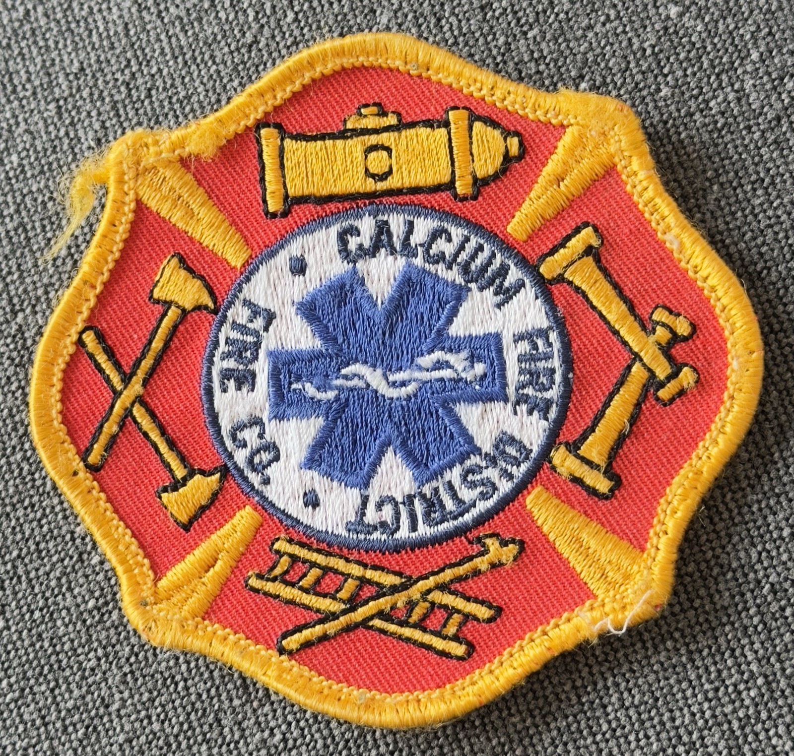 Calcium Fire District Fire Company Patch 3 3/4”