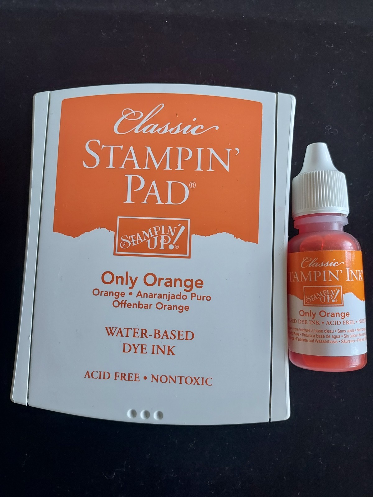 Stampin' Up! ONLY ORANGE Ink Pad & Reinker - Retired/Used