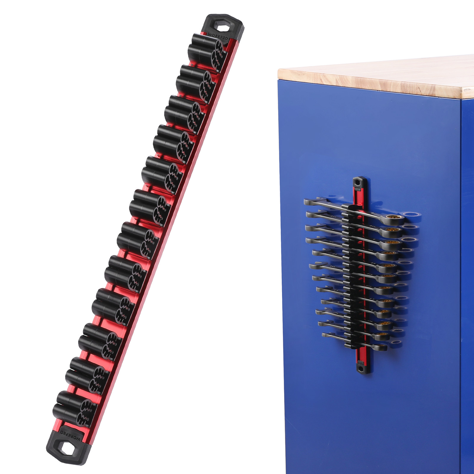 WORKPRO Magnetic Screwdriver Organizer&Wrench Organizer (Tools not Included) 1PC