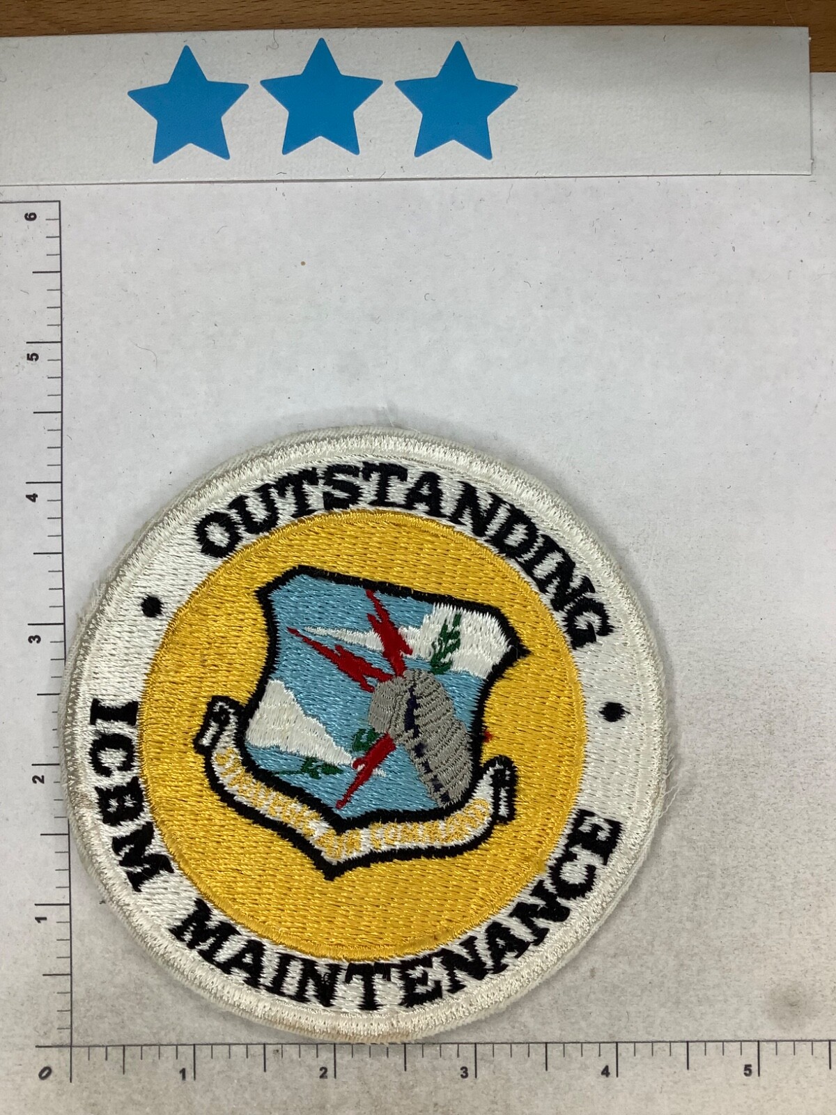 VINTAGE USAF SAC OUTSTANDING ICBM MAINTENANCE SQUADRON PATCH