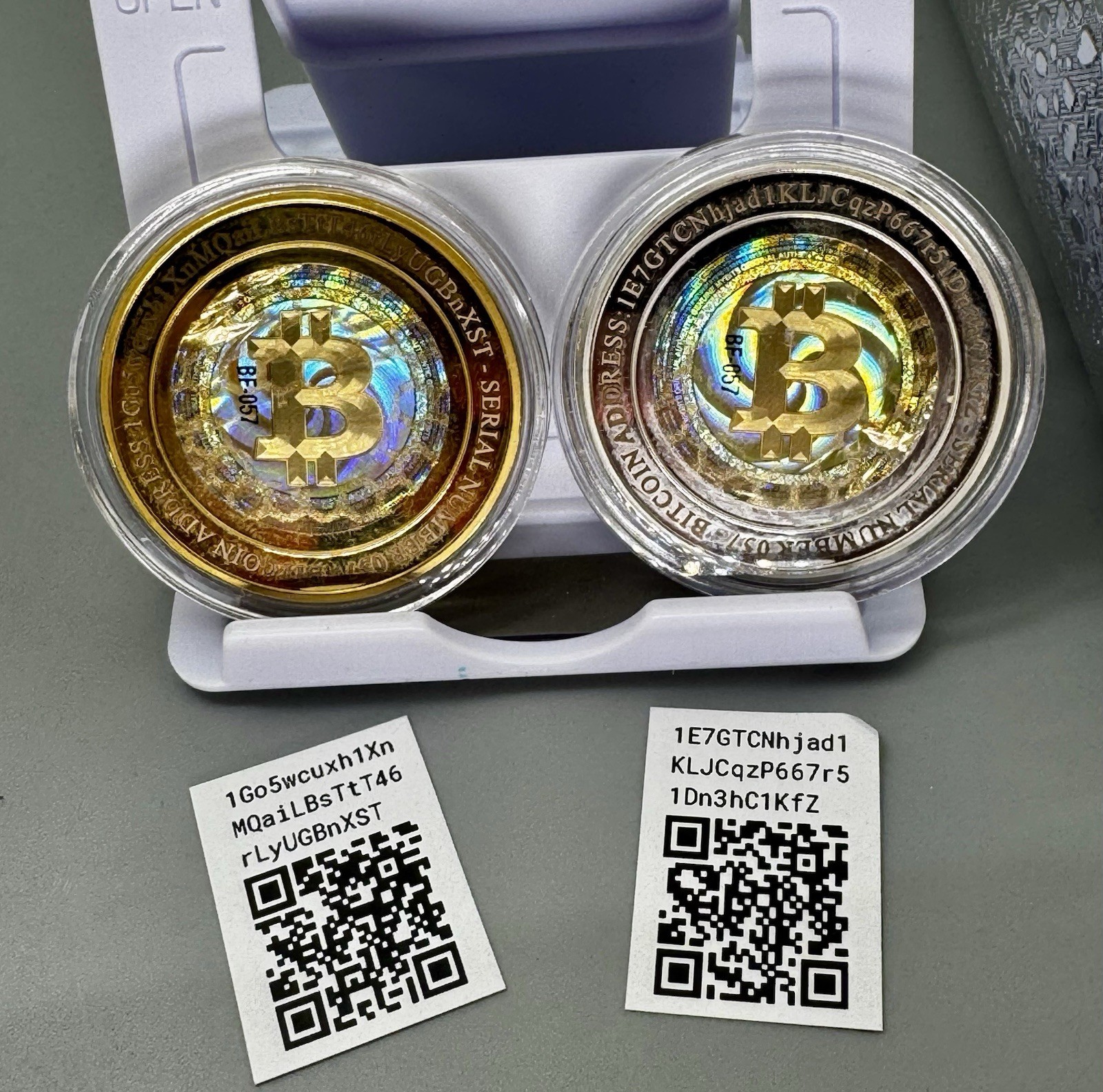 Mybits 2024 Gold/Sil Redeemed Set of 2 RARE lim 100-bit coin Lealana CASASCIUS