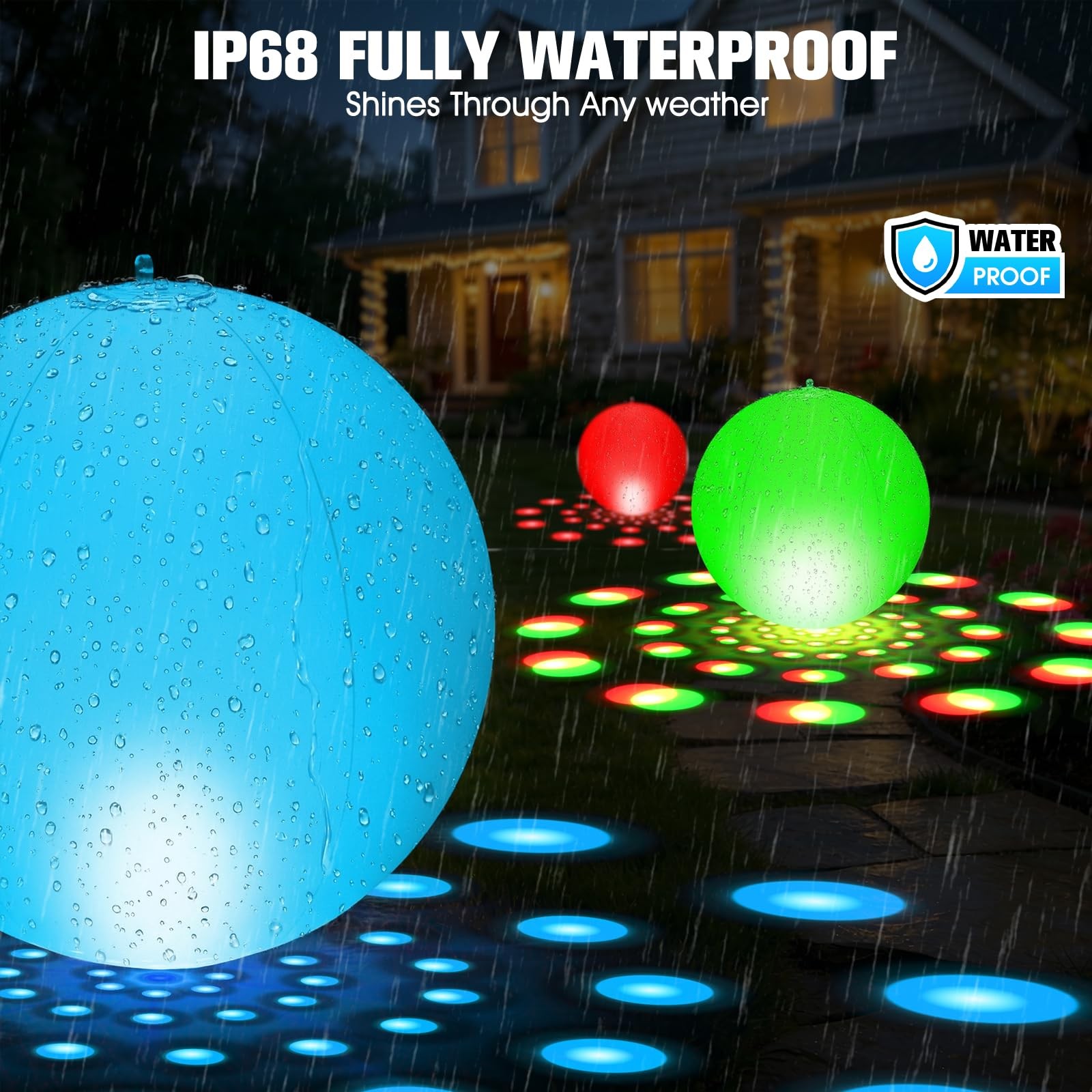 Lanpool Floating Pool Lights 15 Inflatable Solar Powered Pool Lights That