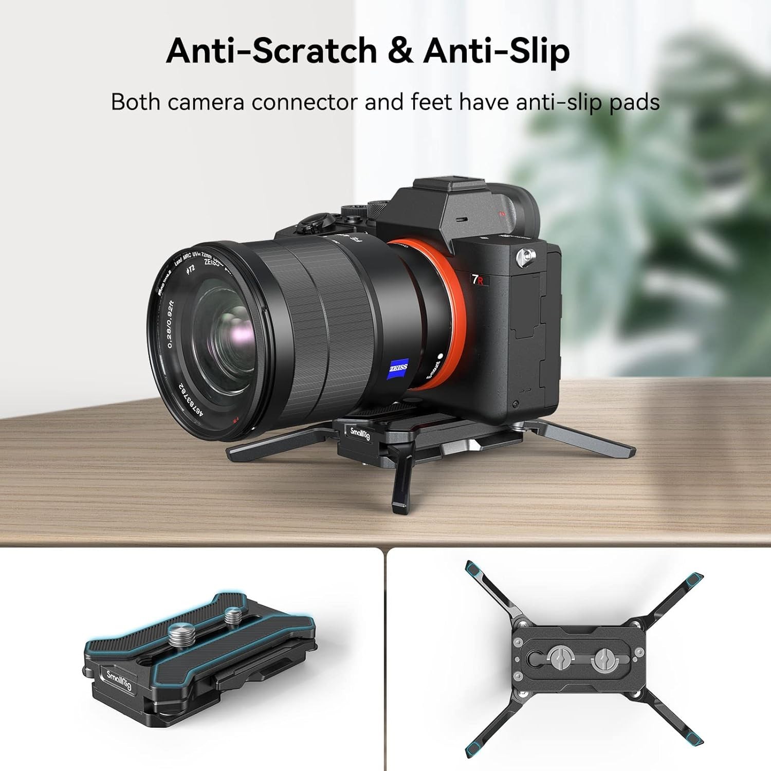 Lightweight Camera Quadruped Support Plate - 44.1lb Load